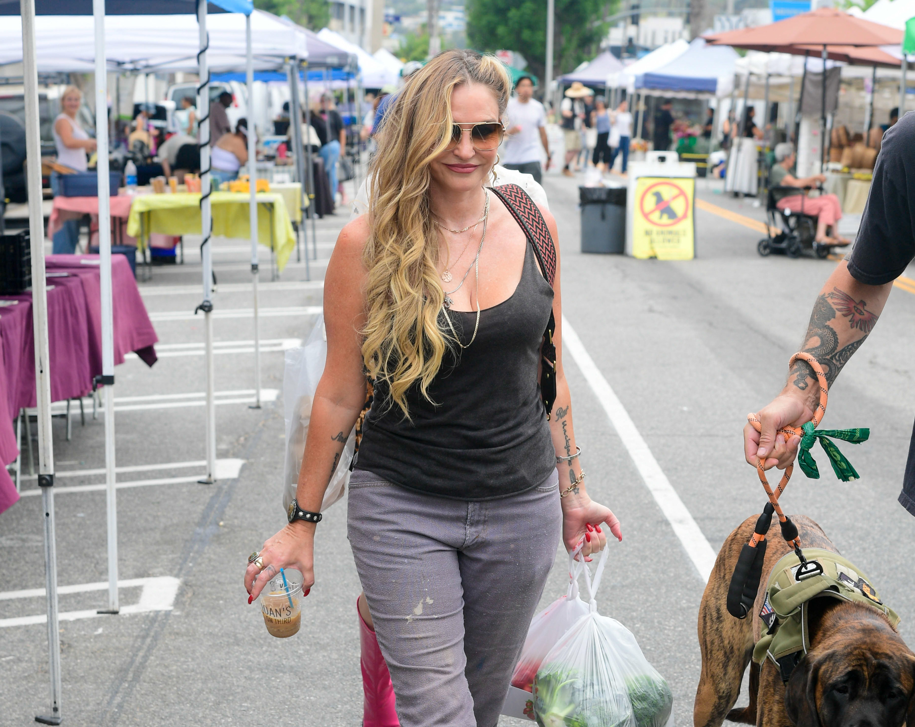 Drea de Matteo fought dedicatedly for her children's well-being. During this outing, she was seen at a farmers market on July 26, 2026, in Los Angeles, California. | Source: Getty Images