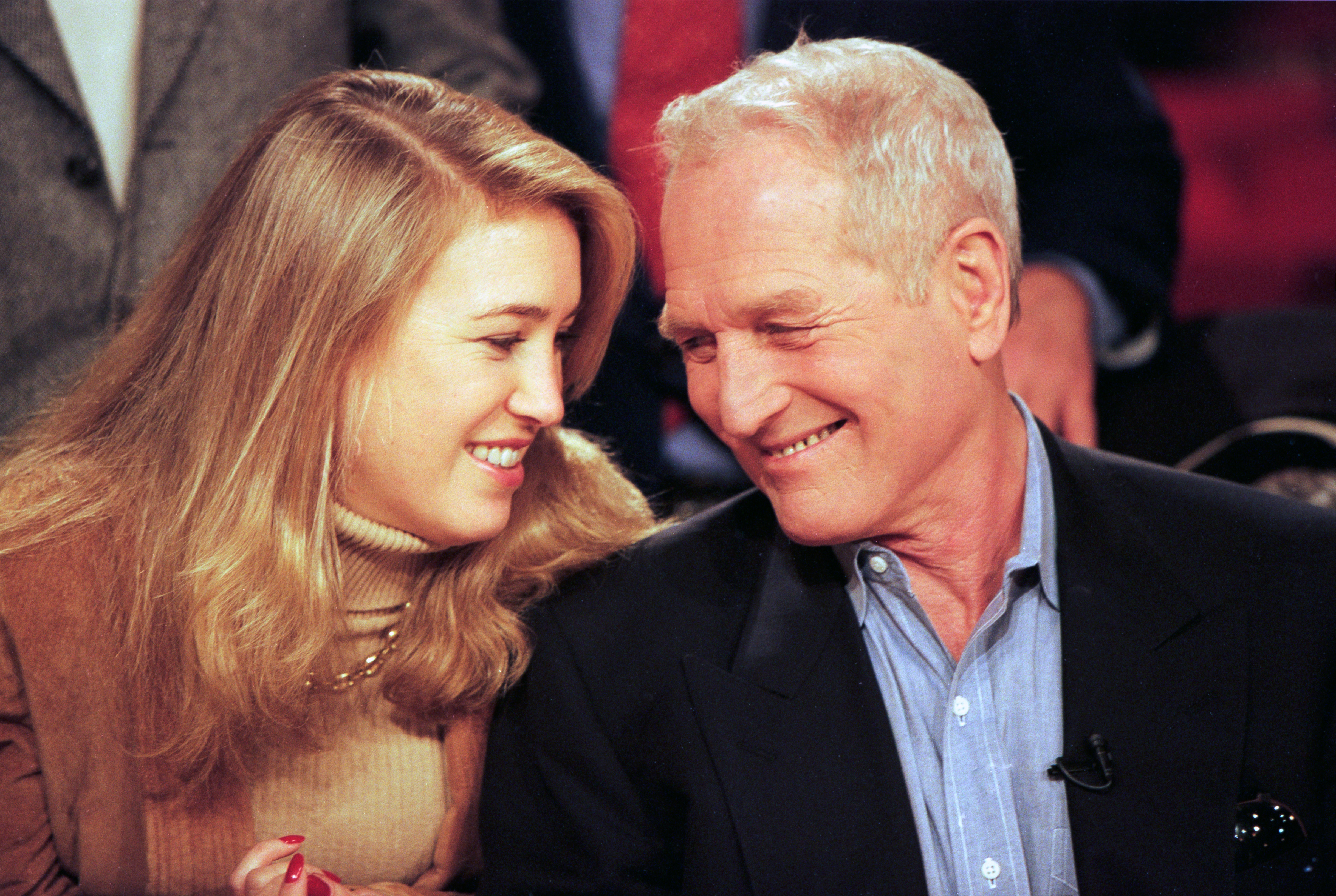 Paul Newman and Claire Olivia Newman at "La Marche du Siecle" TV show on February 20, 1996, in Paris, France. | Source: Getty Images