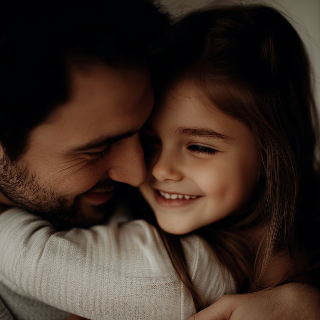 A father hugging his daughter | Source: Midjourney