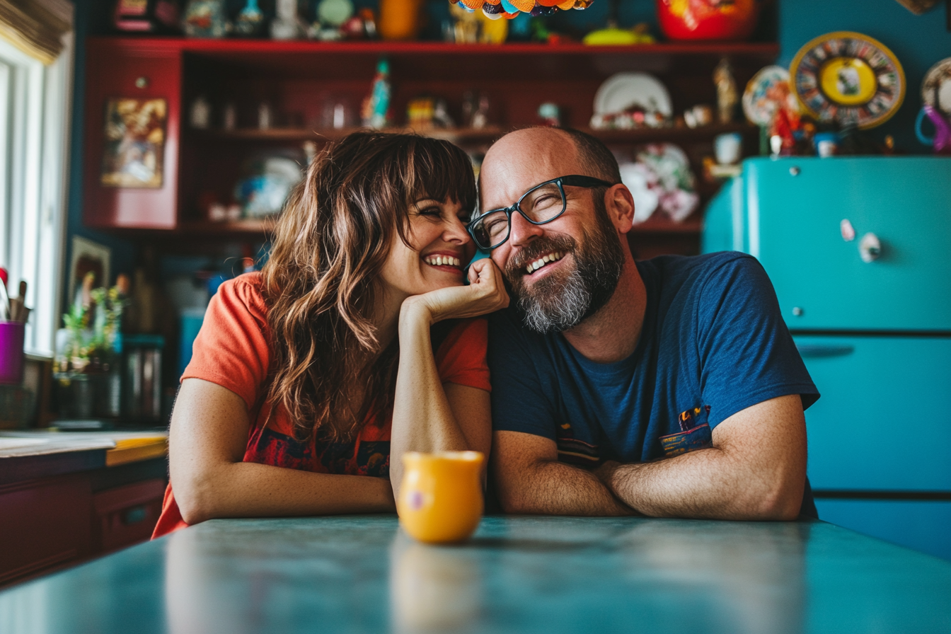 A couple, looking happy | Source: Midjourney