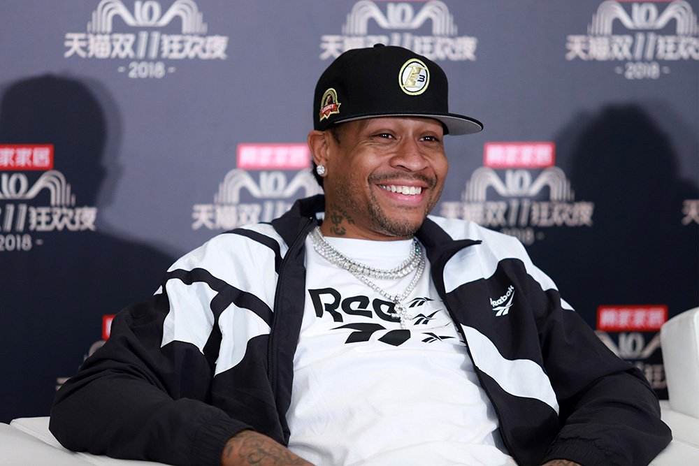 Allen Iverson receives interview during rehearsal for 2018 Double 11 Global Shopping Festival on November 10, 2018 in Shanghai, China. I Image: Getty Images