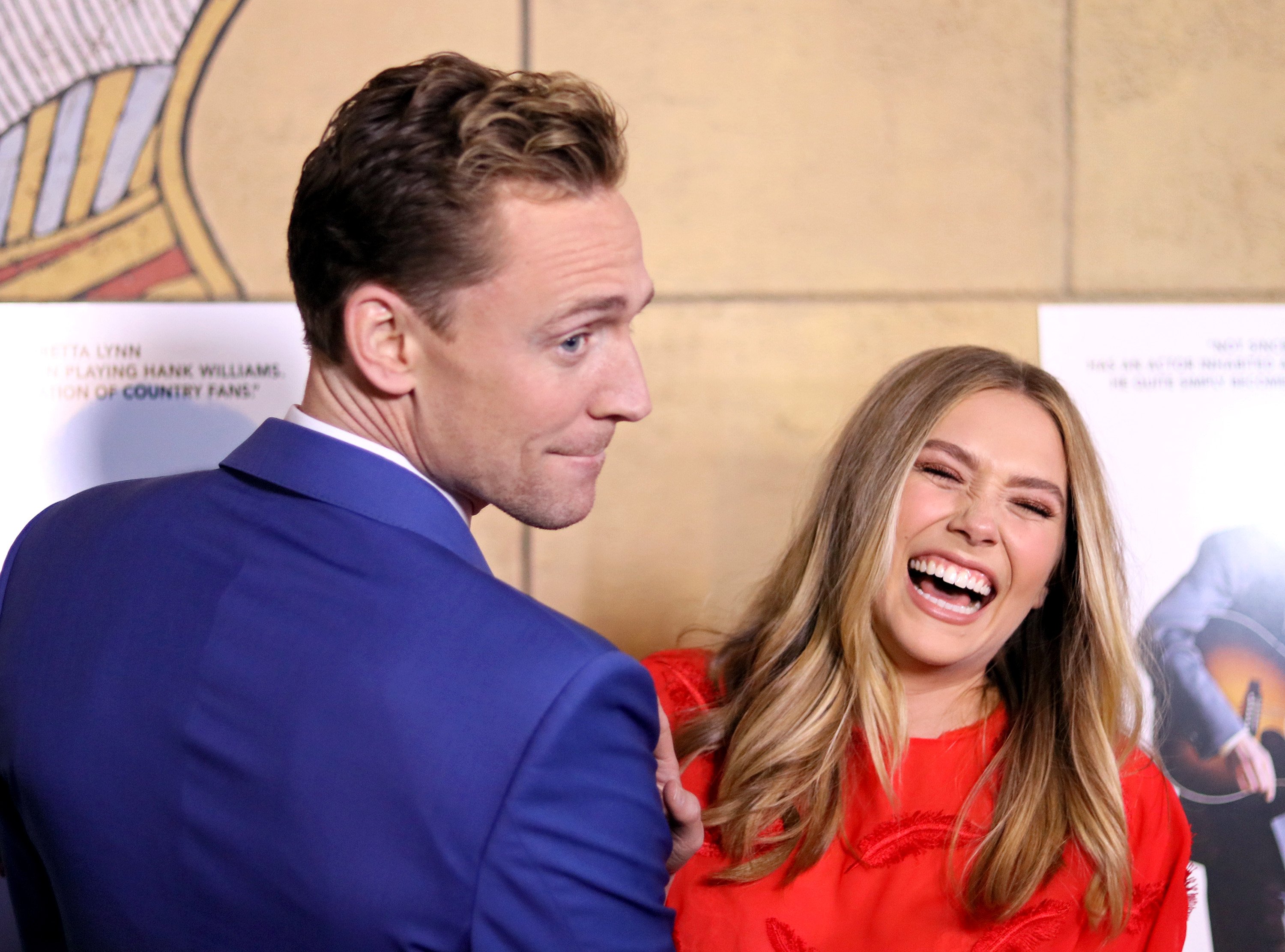 Tom Hiddleston and Elizabeth Olsen at the premiere of "I Saw the Light" on March 22, 2016 | Source: Getty Images