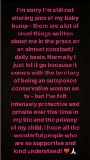 Screenshot from Meghan McCain's Instagram Story. | Photo: Instagram/Meghan McCain