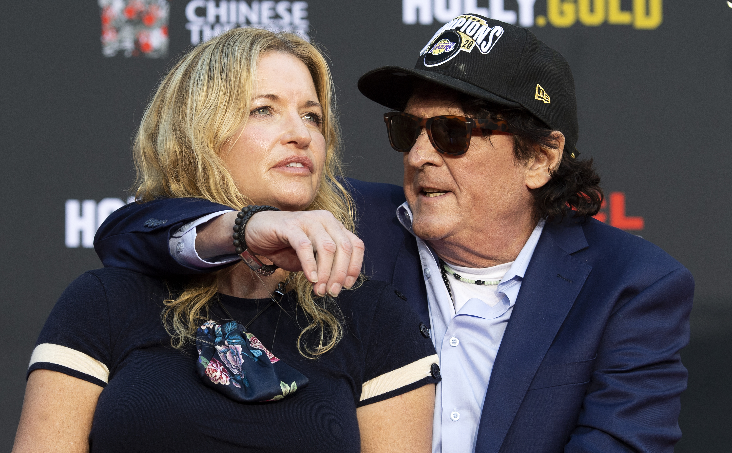 DeAnna and Michael Madsen at Michael's Hand and Footprint Ceremony in Hollywood, California on November 16, 2020 | Source: Getty Images