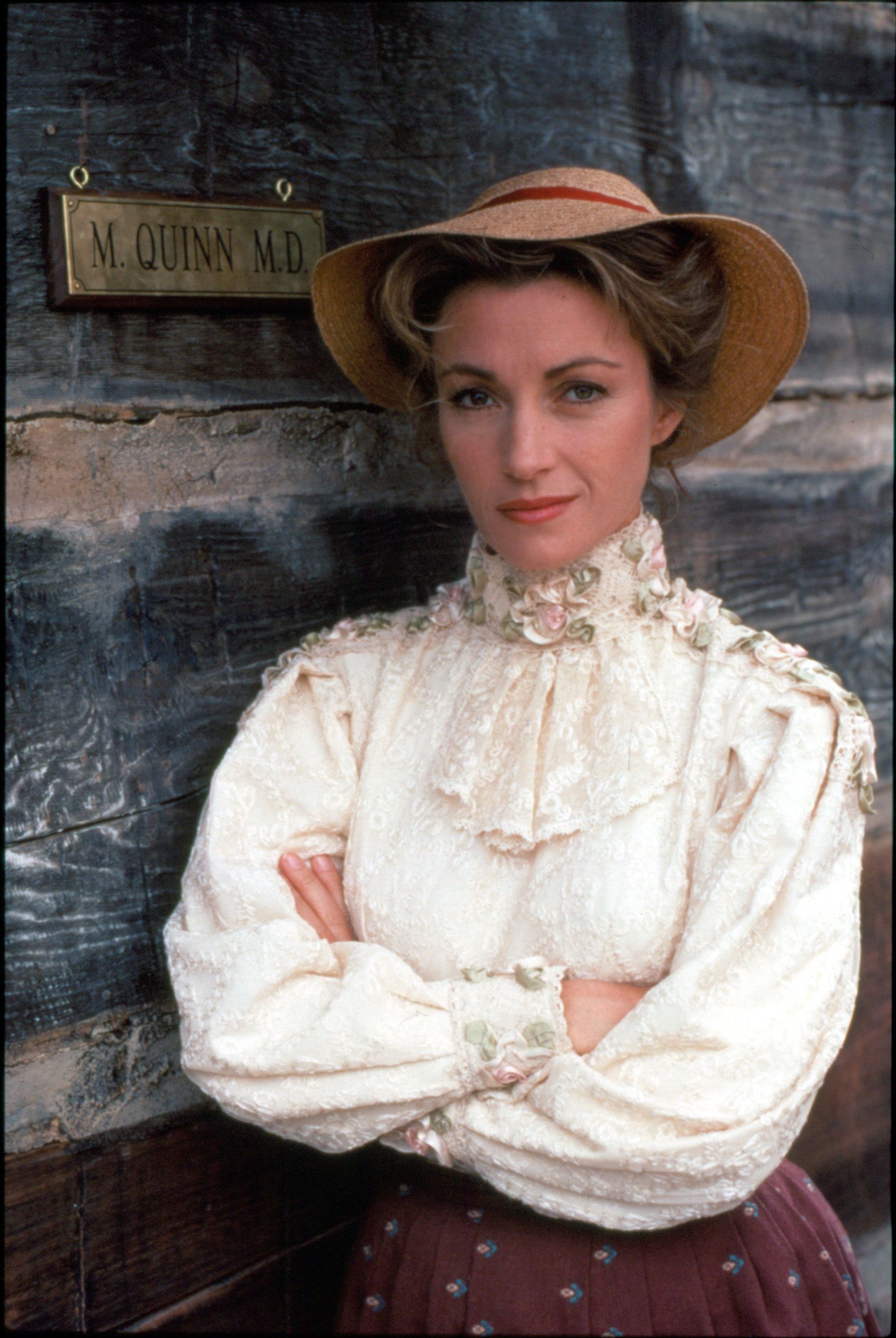Jane Seymour as Dr. Michaela 'Mike' Quinn, for the television series "Dr. Quinn, Medicine Woman," 1992. | Source: Getty Images