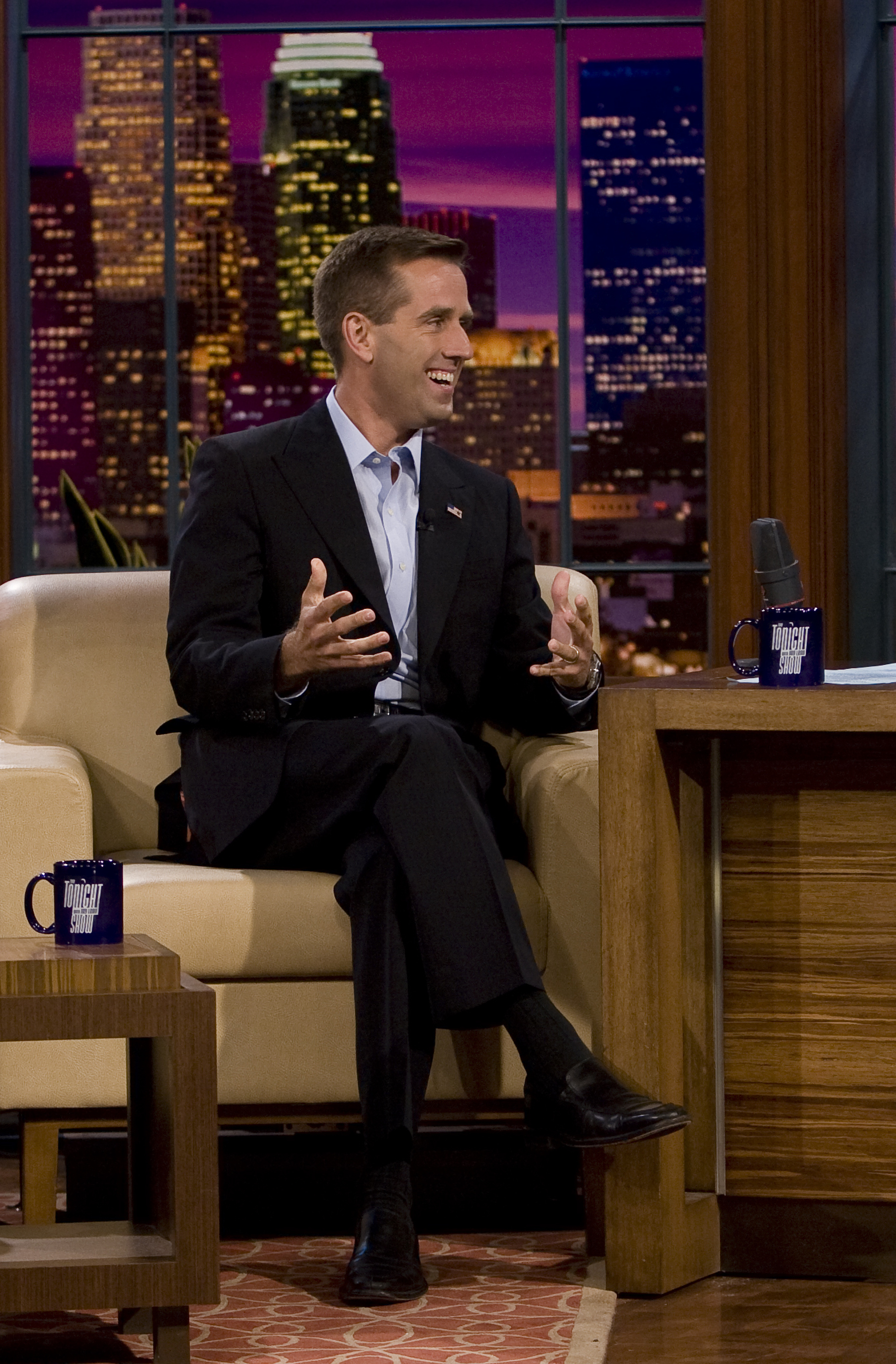 Beau Biden appears on "The Tonight Show with Jay Leno" on September 16, 2008, in Burbank, California. | Source: Getty Images