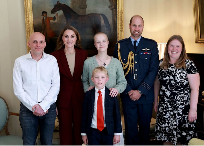 Princess Catherine Middleton, Prince William, Liz Hatton, and her family members, from an Instagram post dated October 2, 2024 | Source: Instagram/princeandprincessofwales/