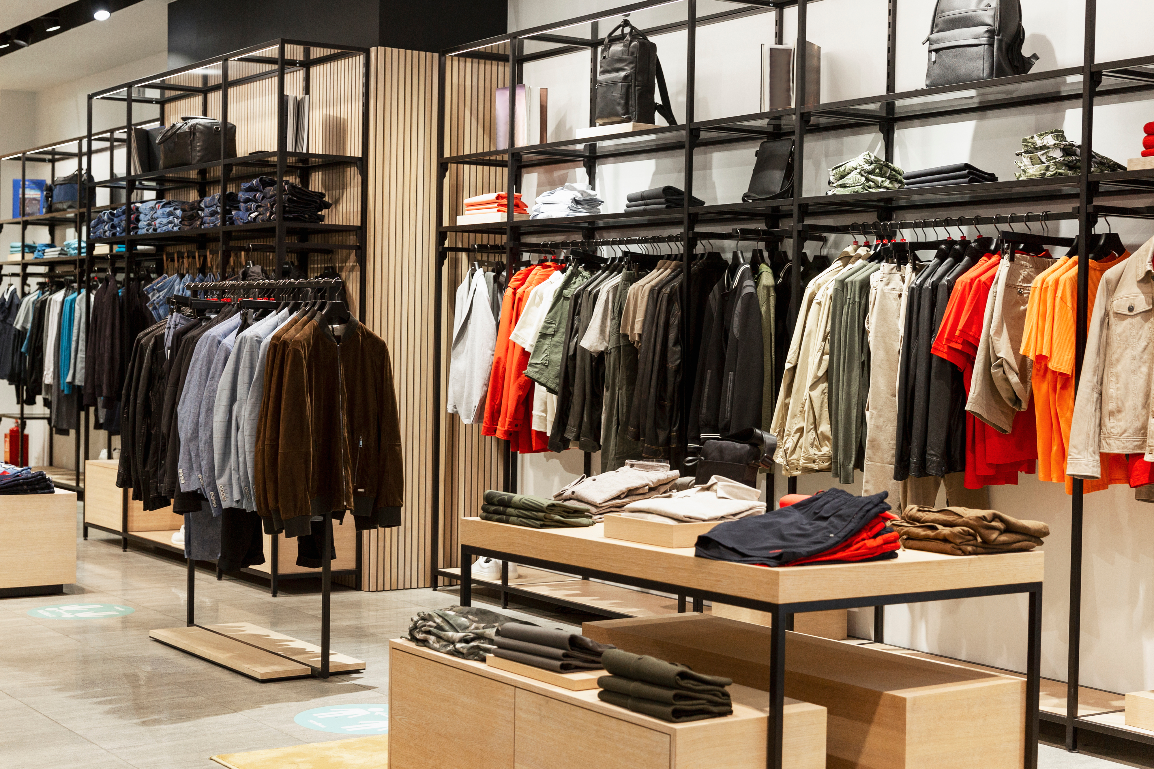 Interior of a men's clothing store. | Source: Shutterstock