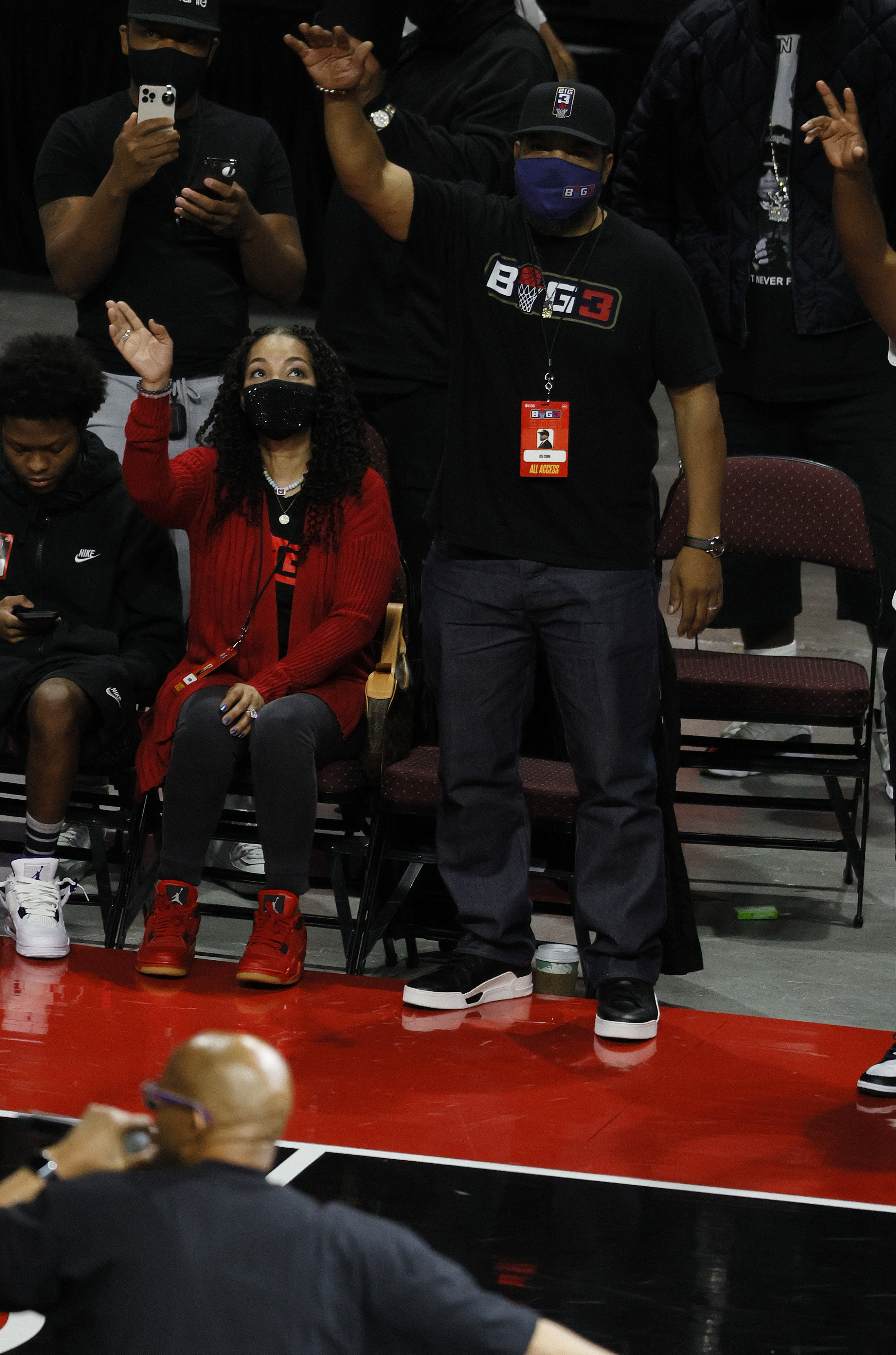Kimberly Woodruff and Ice Cube at the Orleans Arena on July 24, 2021, in Las Vegas, Nevada. | Source: Getty Images