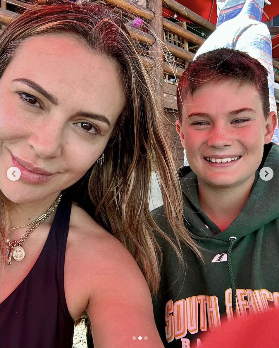 Alyssa Milano and Milo Thomas in Lake Tahoe, dated August 2023. | Source: Instagram/Milano_Alyssa