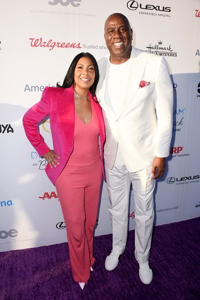 Cookie Johnson and Magic Johnson at the HollyRod Foundation's 21st Annual DesignCare Gala on July 27, 2019 | Photo: Getty Images