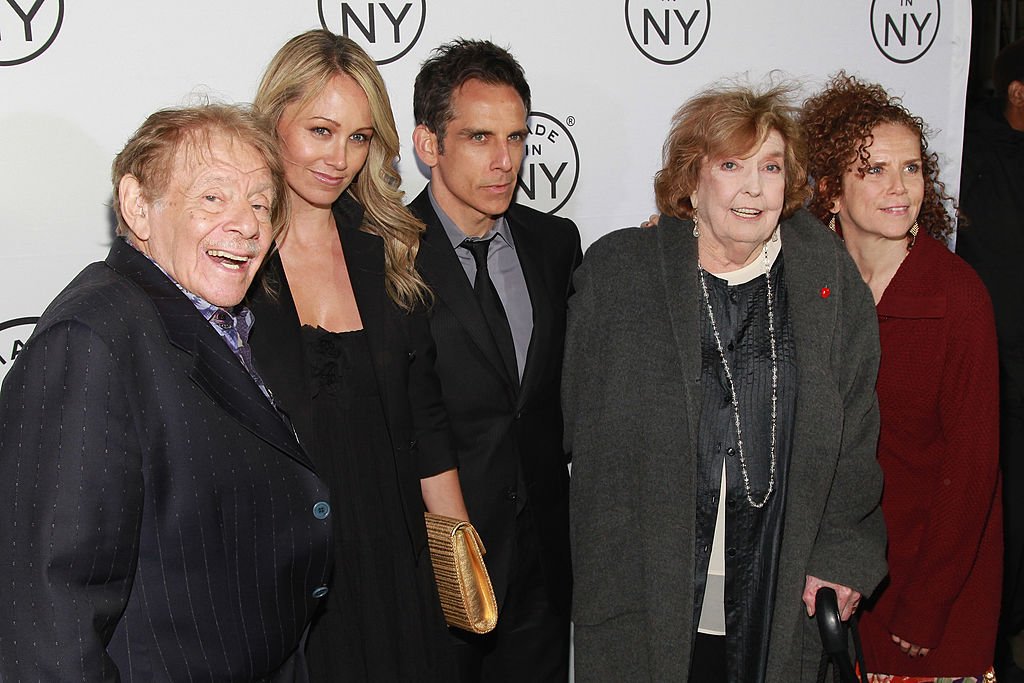 Jerry Stiller, Christine Taylor, Ben Stiller, Anne Meara, and Amy Stiller attend the 2012 Made In NY Awards at Gracie Mansion on June 4, 2012 | Photo: GettyImages