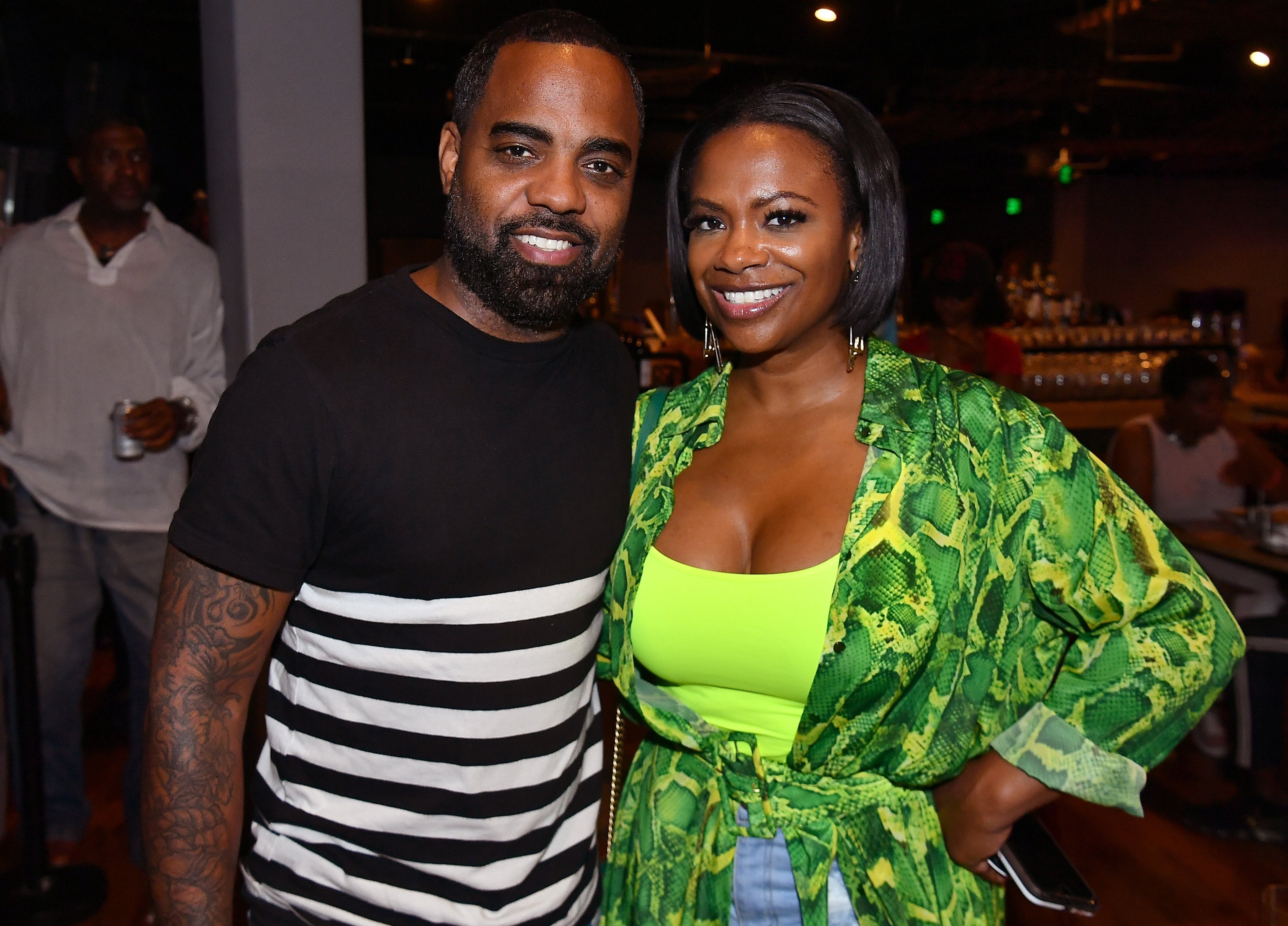 Kandi Burruss and husband Todd Tucker pose in a Majic 107.5 event in Atlanta in September 2019. | Source: Getty Images