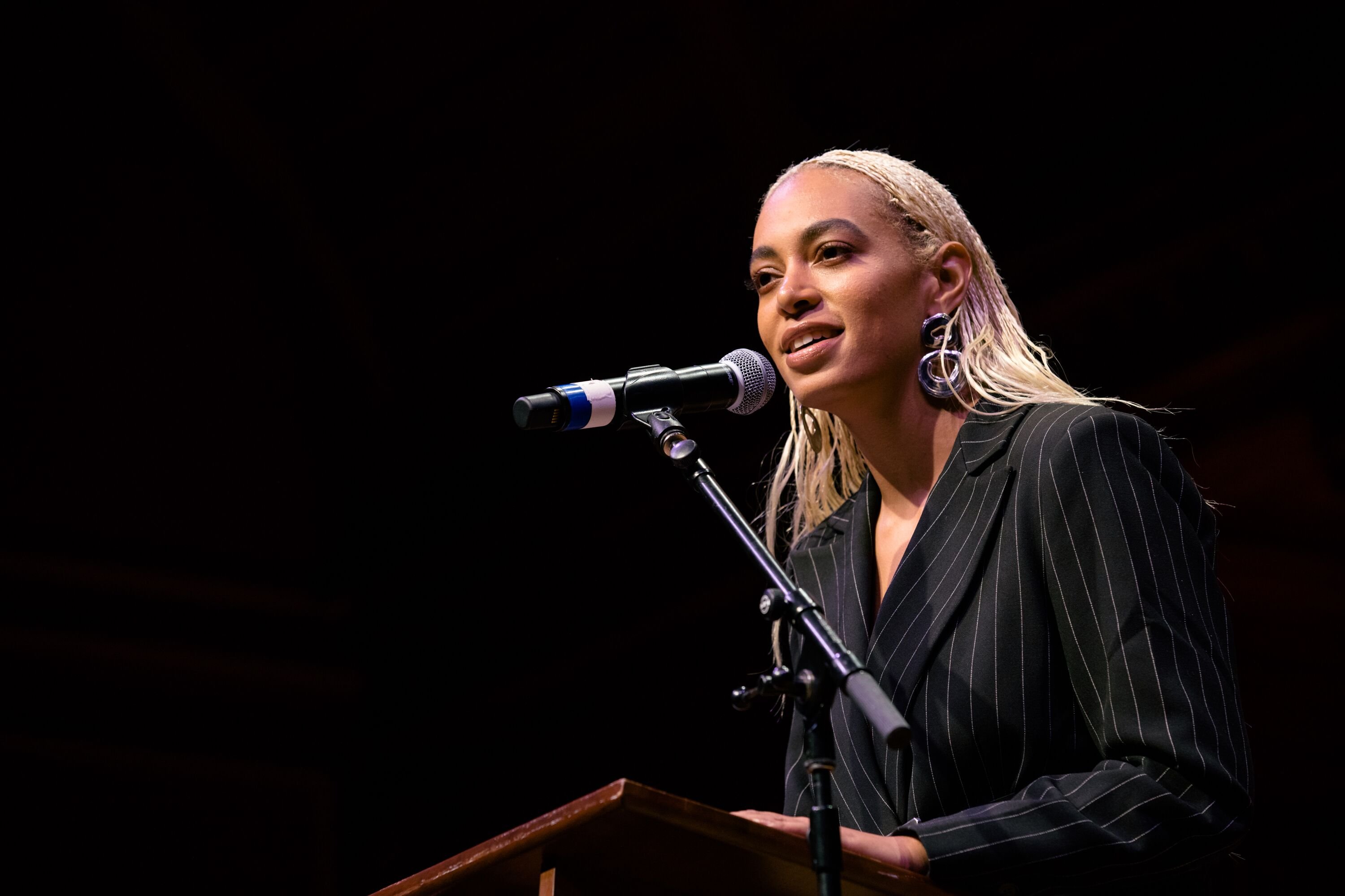 Solange Knowles at a speaking engagement | Source: Getty Images/GlobalImagesUkraine