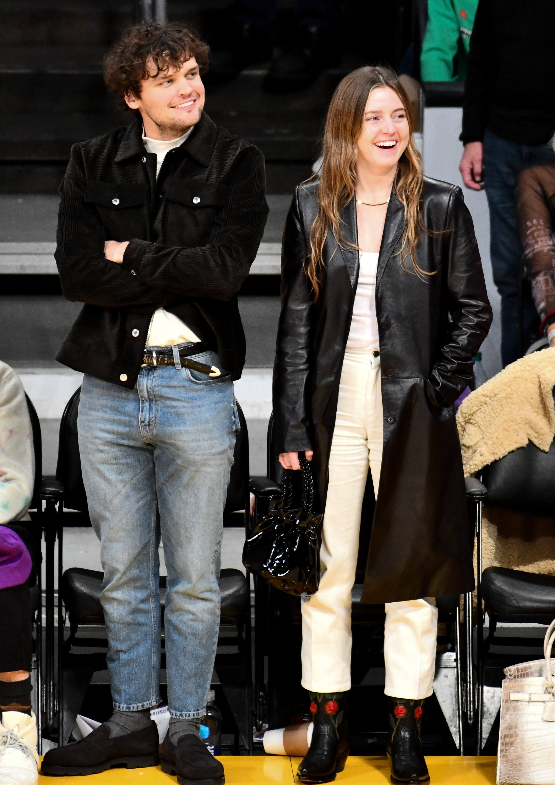 Ray Nicholson and Lorraine Nicholson at a basketball game between the Los Angeles Lakers and the Los Angeles Clippers in Los Angeles, California on December 25, 2019 | Source: Getty Images