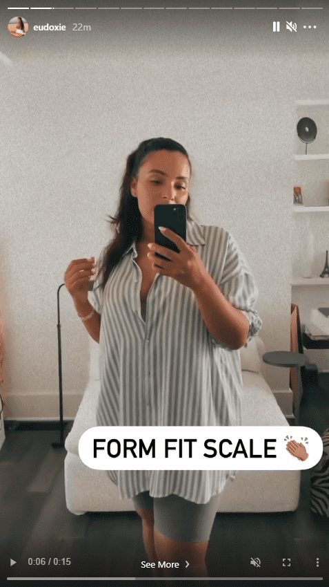 Ludacris' wife, Eudoxie Mbouguiengue, showing off her weight loss in a mirror selfie | Photo: Instagram/Eudoxie