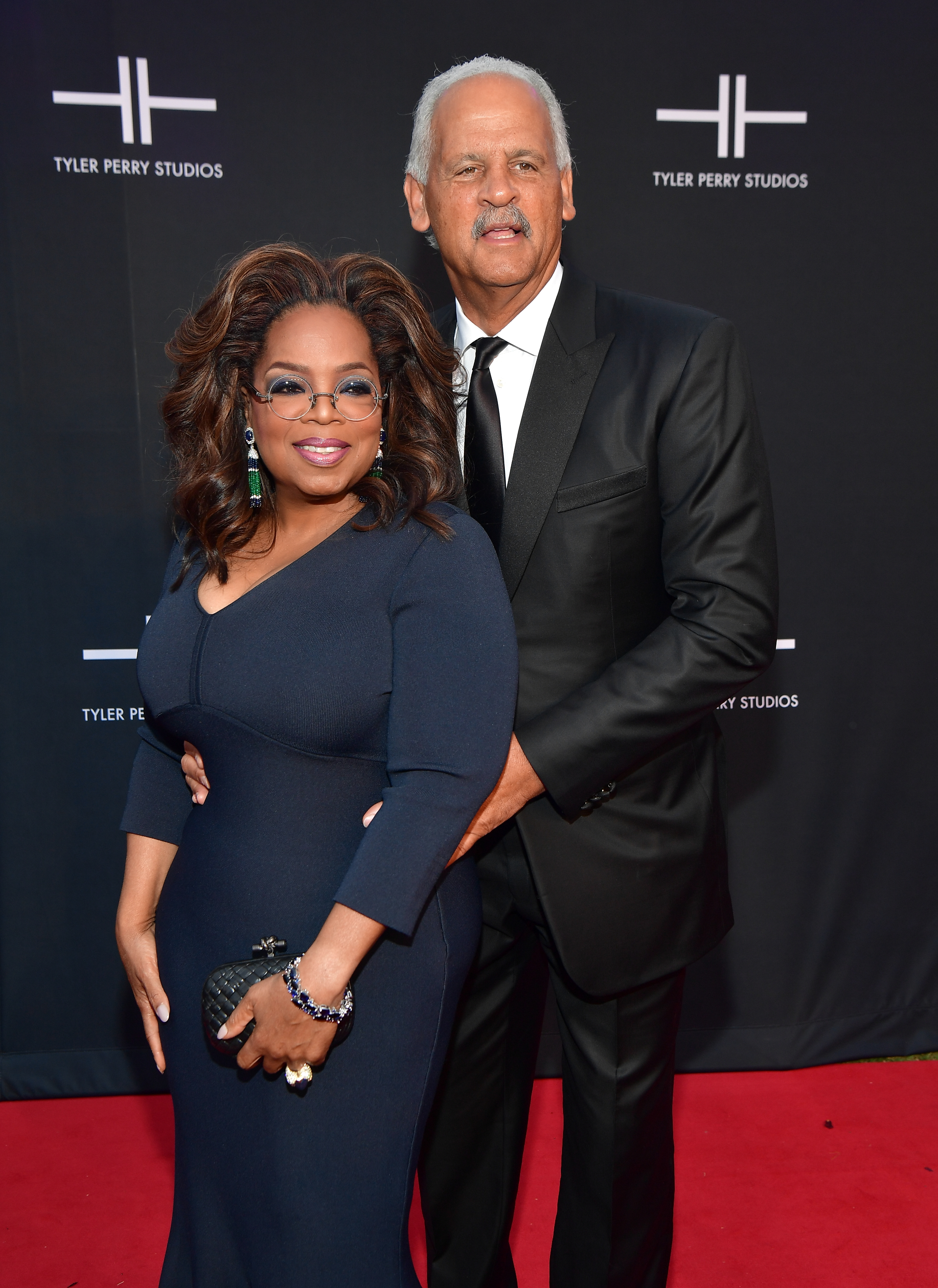 Oprah Winfrey and Stedman Graham attend Tyler Perry Studios Grand Opening Gala - Arrivals at Tyler Perry Studios in Atlanta, Georgia on October 5, 2019. | Source: Getty Images