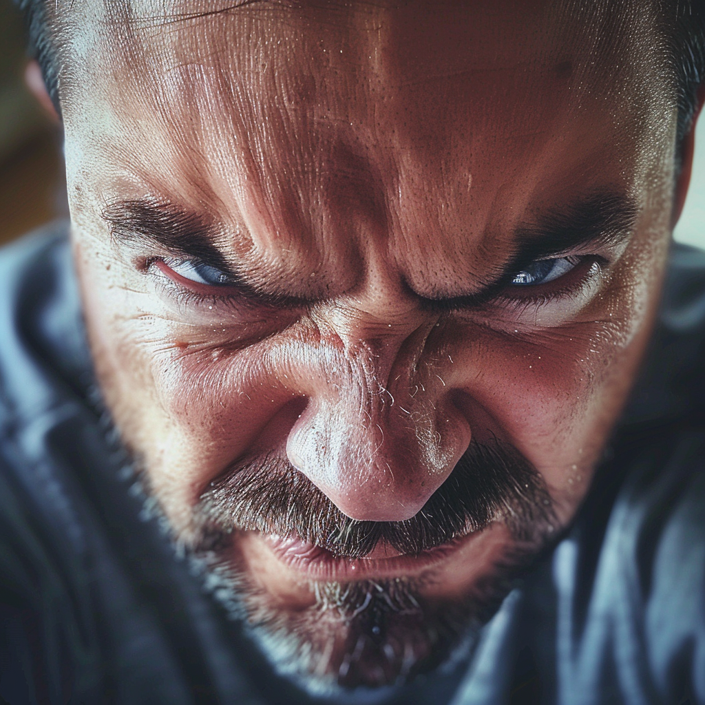 A close-up of an angry man | Source: Midjourney