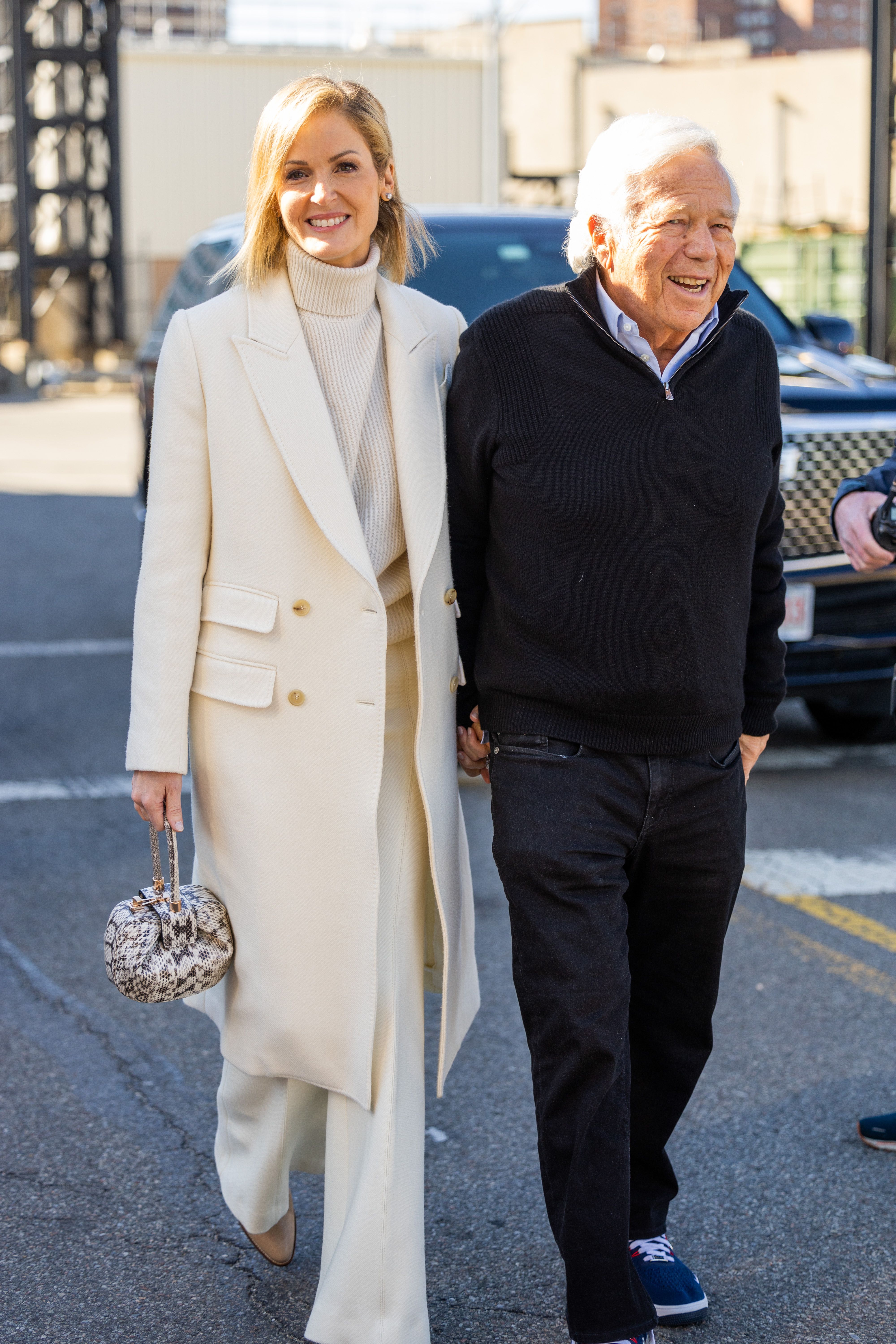 Dana Blumberg and Robert Kraft during New York Fashion Week on February 14, 2023, in New York City. | Source: Getty Images