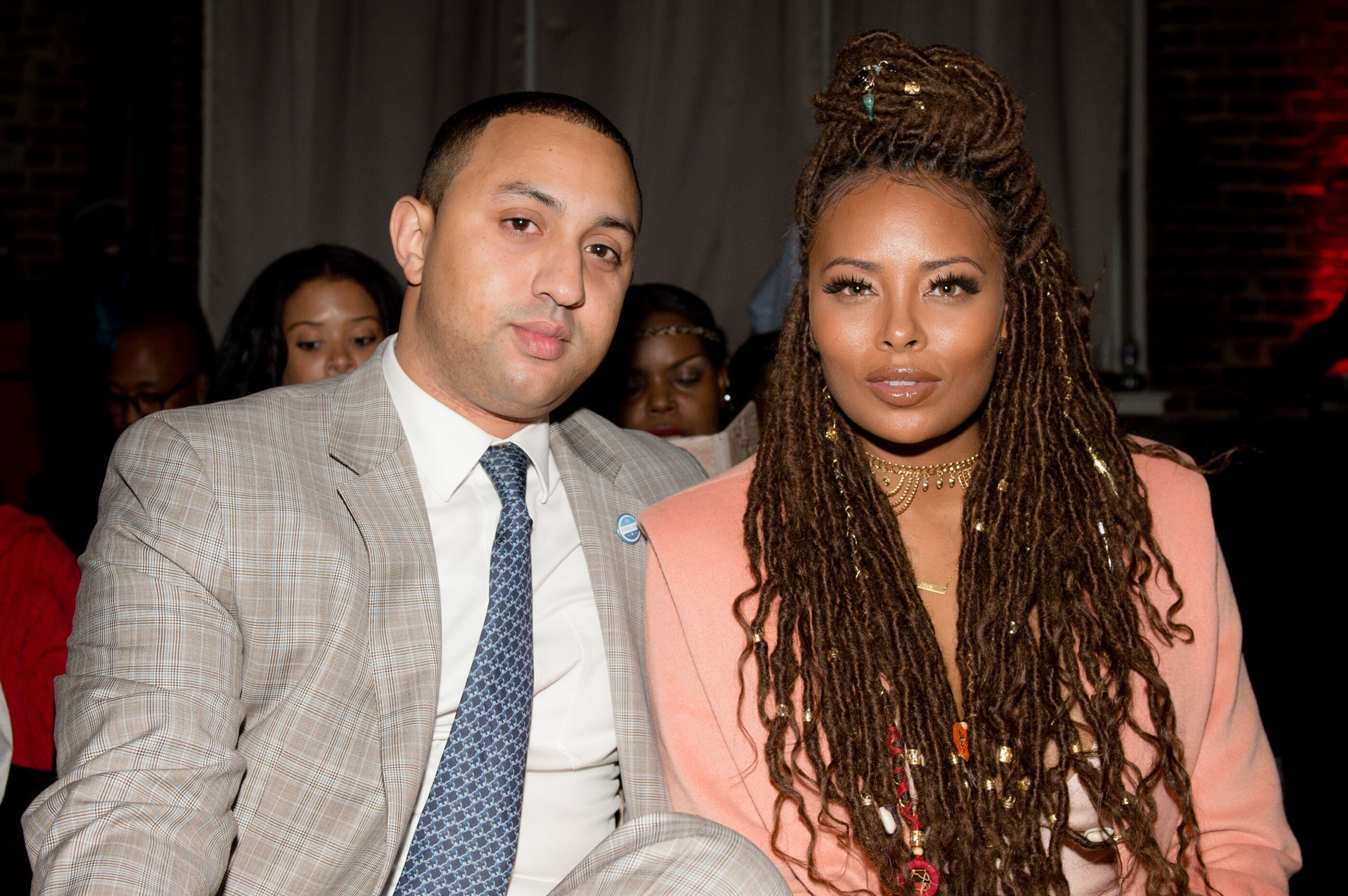 "Real Housewives of Atlanta" star Eva Marcille with husband Michael Sterling at a formal event | Source: Getty Images/GlobalImagesUkraine