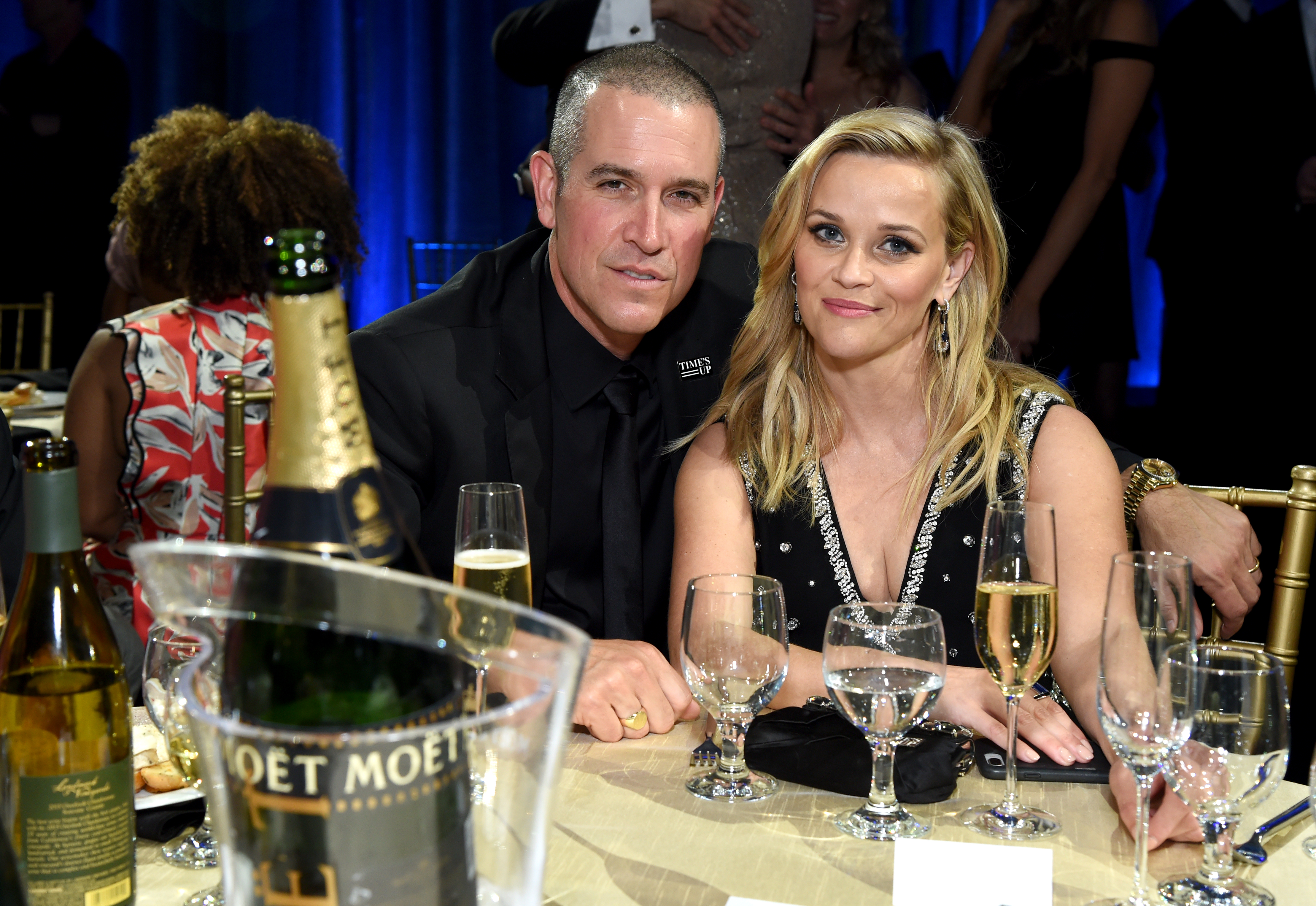 Jim Toth and Reese Witherspoon celebrate The 23rd Annual Critics' Choice Awards at Barker Hangar on January 11, 2018, in Santa Monica, California. | Source: Getty Images