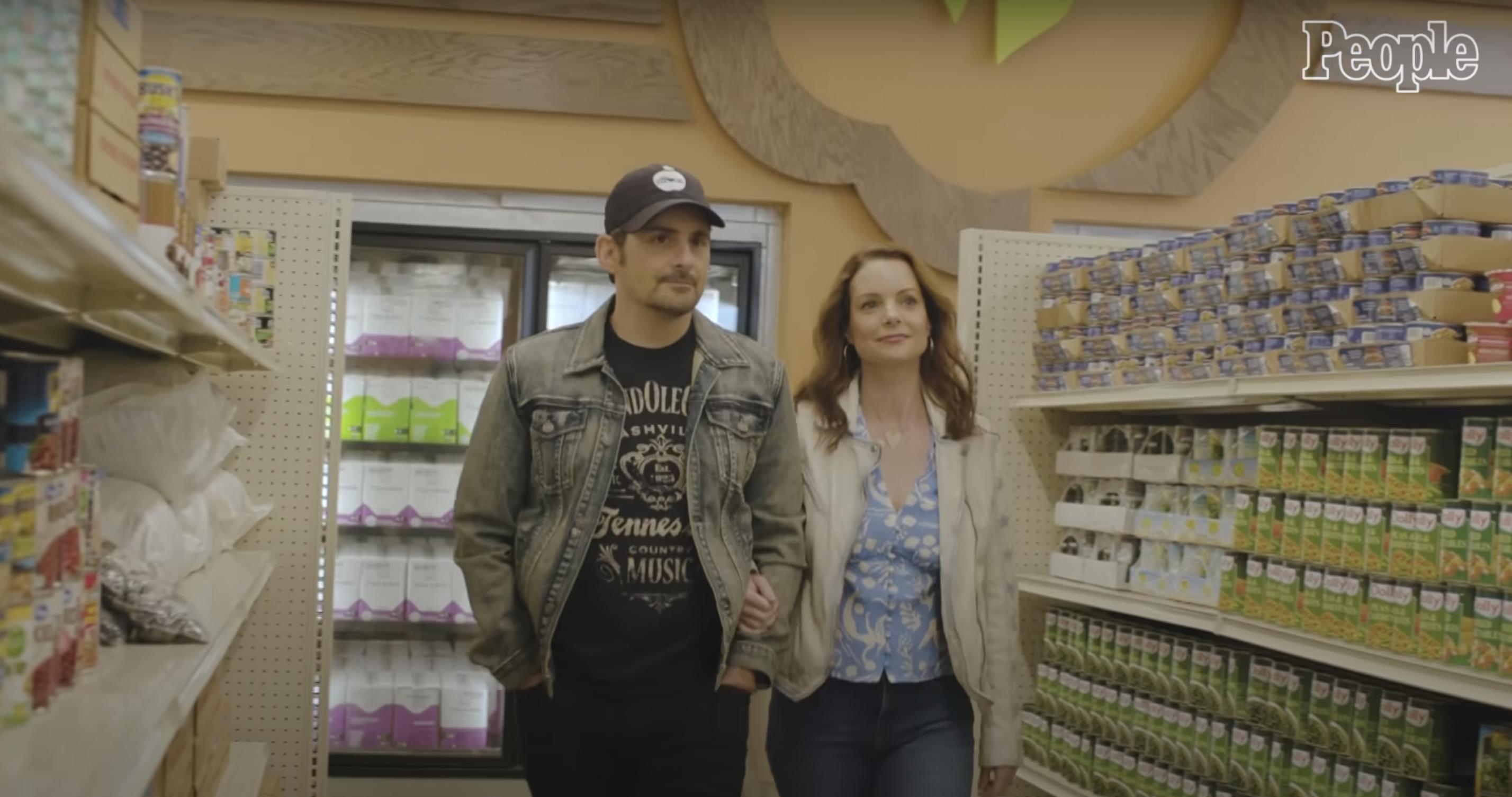 Brad Paisley and Kimberly Williams-Paisley pictured at The Store, dated April 2021 | Source: YouTube/People