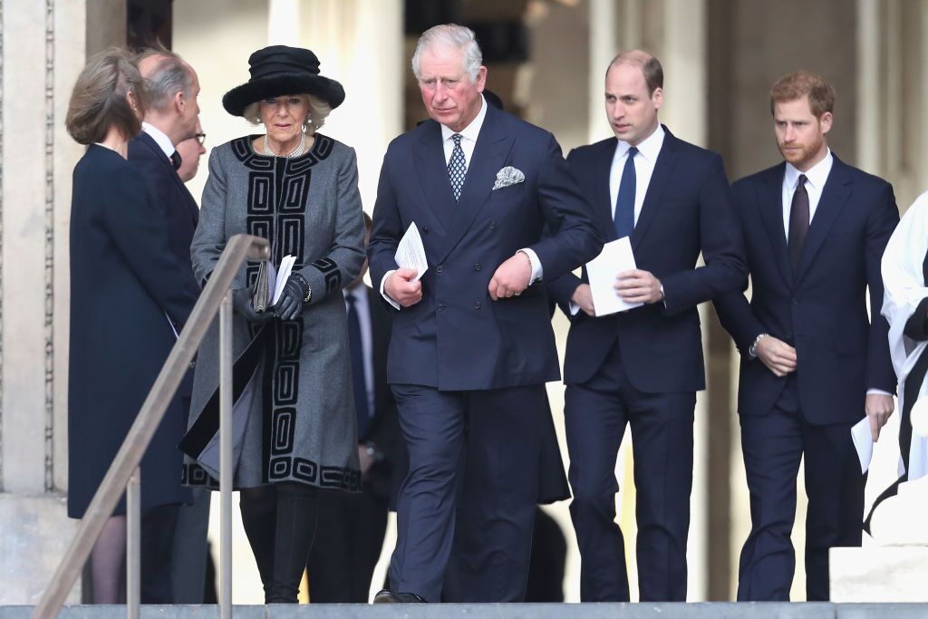 Prince Charles, the Duchess of Cornwall, Prince William and Prince Harry | Source: Getty Images