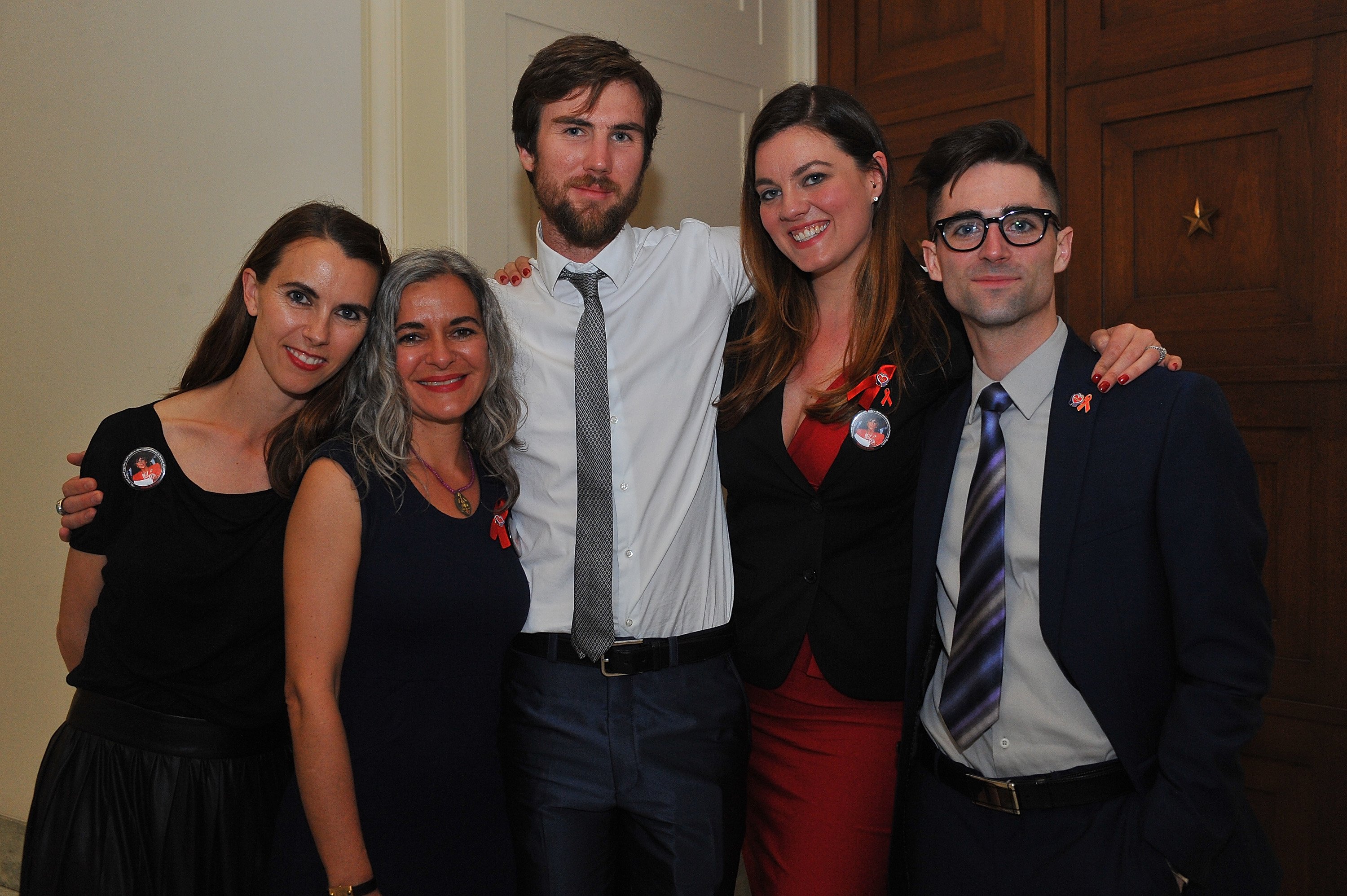  Naomi deLuce Wilding, Laela Wilding, Tarquin Wilding, Eliza Carson and Quinn Tivey at the Rayburn House Office Building on April 13, 2015 in Washington, DC | Source: Getty Images