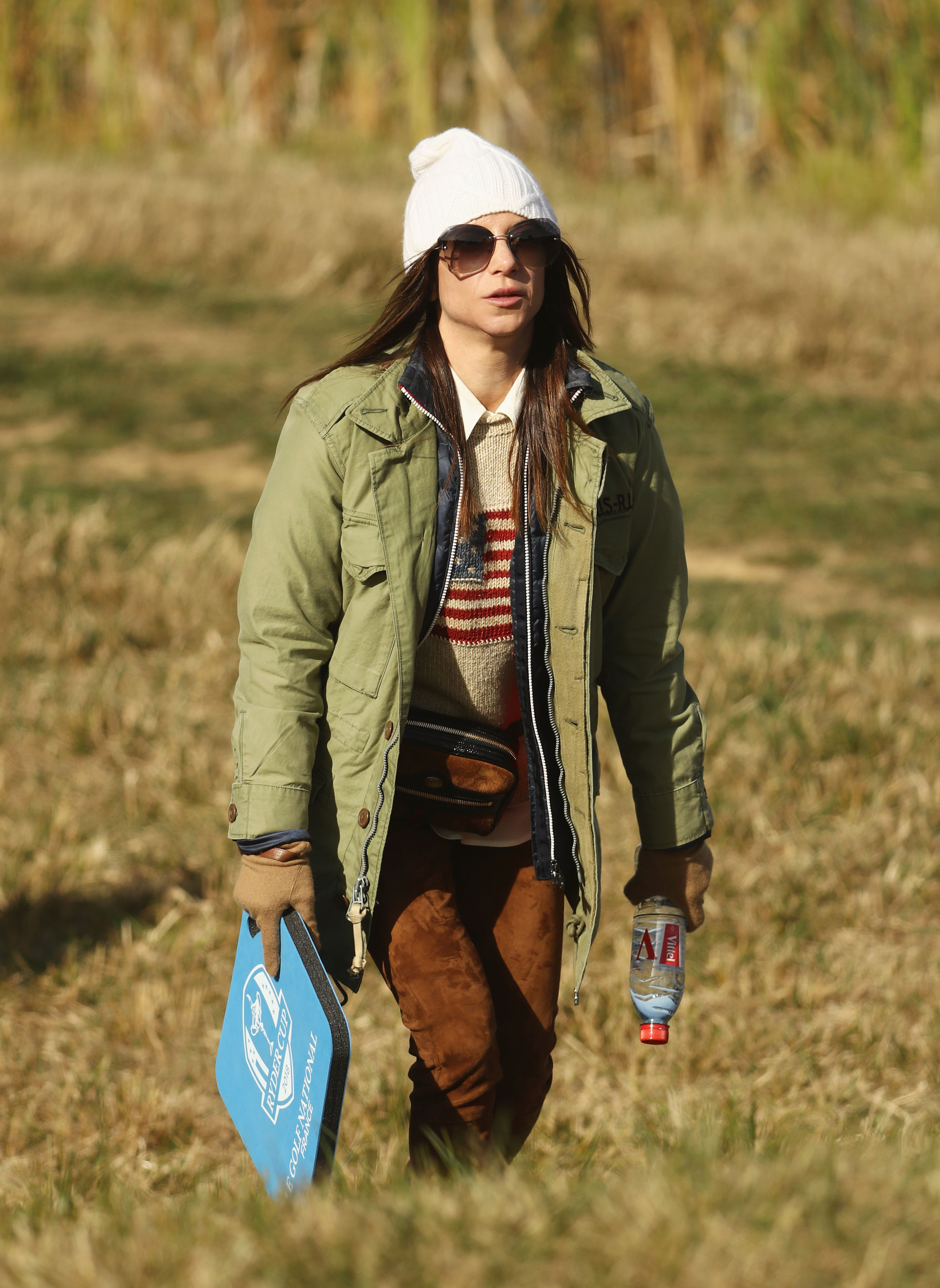 Erica Herman watches on during the Ryder Cup in Paris, France on September 29, 2018. | Source: Getty Images