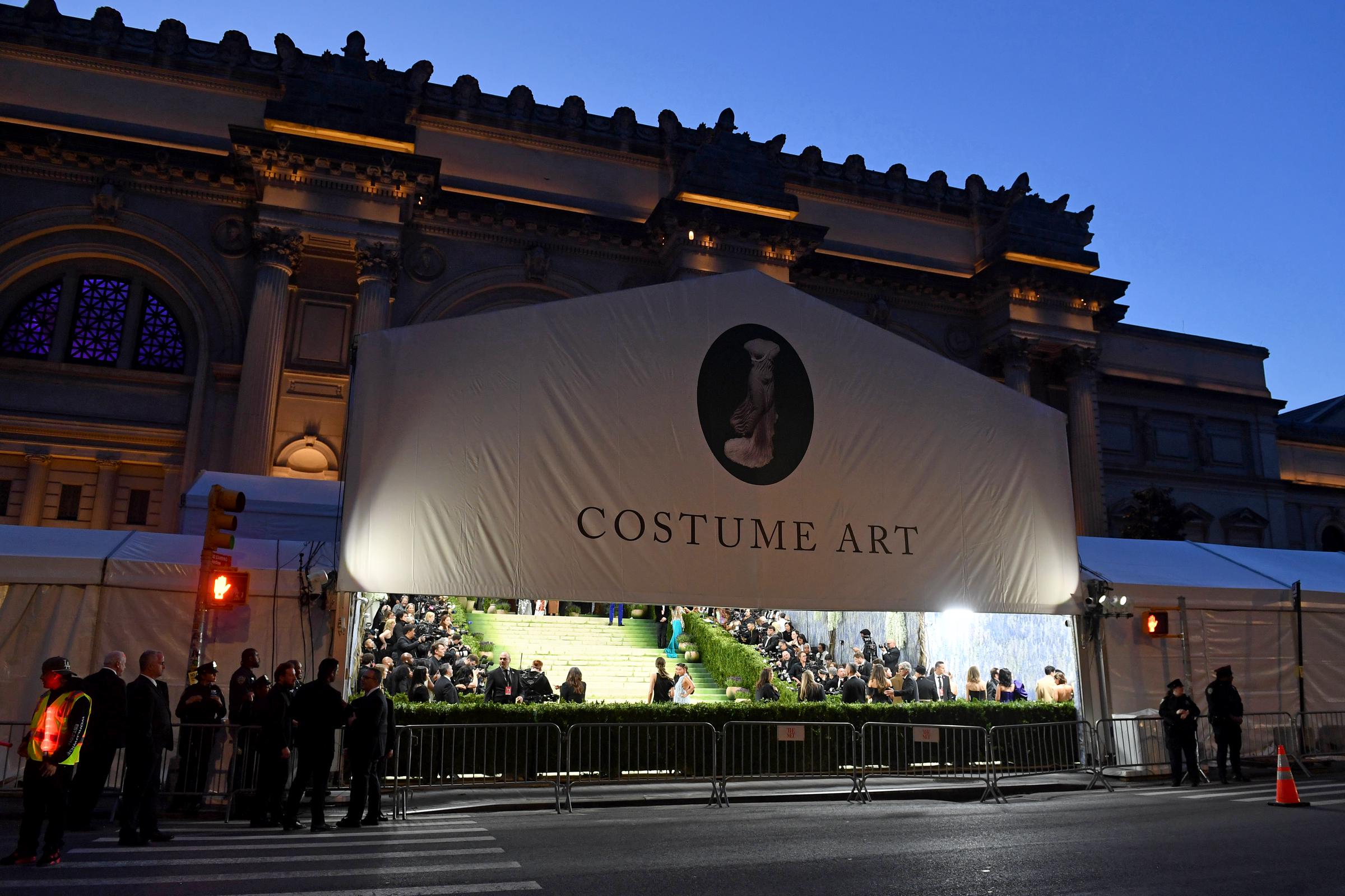 An outside view of the Metropolitan Museum of Art during the Met Gala celebrating "Costume Art" in New York City on May 4, 2026. | Source: Getty Images