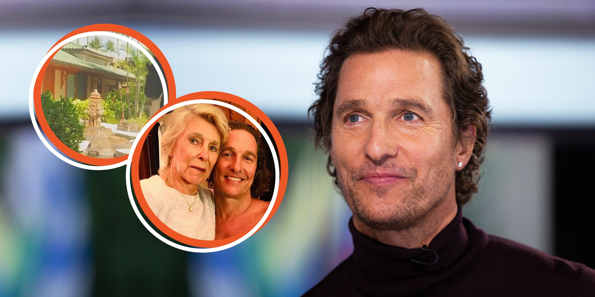 Matthew McConaughey and his mom [inset]┃Matthew McConaughey | Source: instagram.com/camilamcconaughey | Getty Images