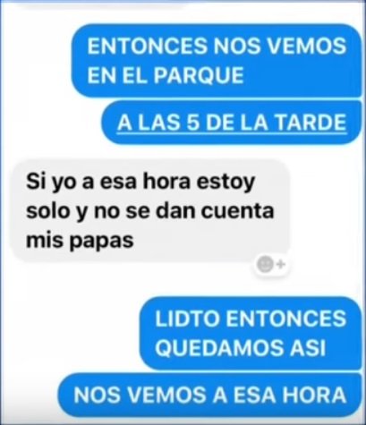 Mnesajes intercambiados entre el acosador y el menor de 15 años | Foto: YouTube/Noticias Caracol Mnesajes intercambiados entre el acosador y el menor de 15 años | Foto: YouTube/Noticias Caracol