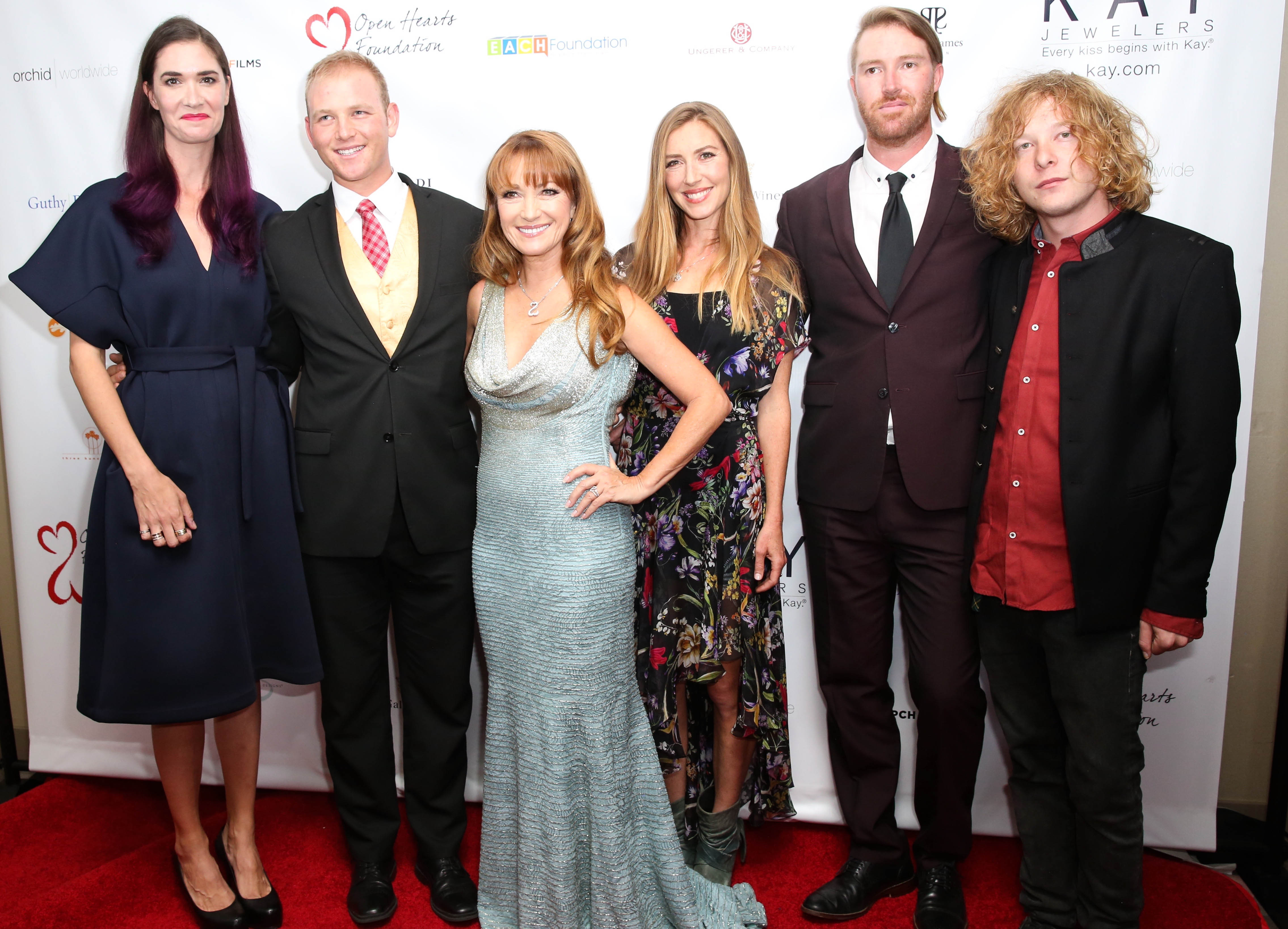 Jennifer Flynn, Kristopher Keach, Jane Seymour, Katie, Sean Flynn and John Keach at the 2017 Open Hearts Gala at SLS Hotel on October 21, 2017 in Beverly Hills, California. | Source: Getty Images