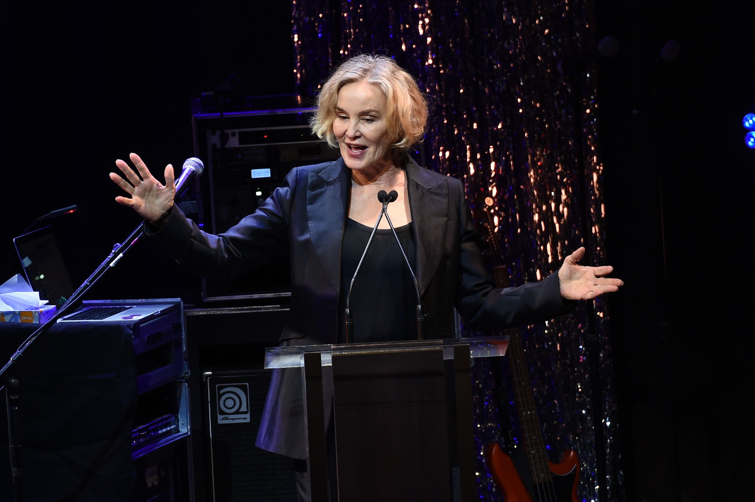 Jessica Lange speaks onstage at the Roundabout Theater's 2020 Gala at The Ziegfeld Ballroom on March 02, 2020 in New York City. | Source: Getty Images