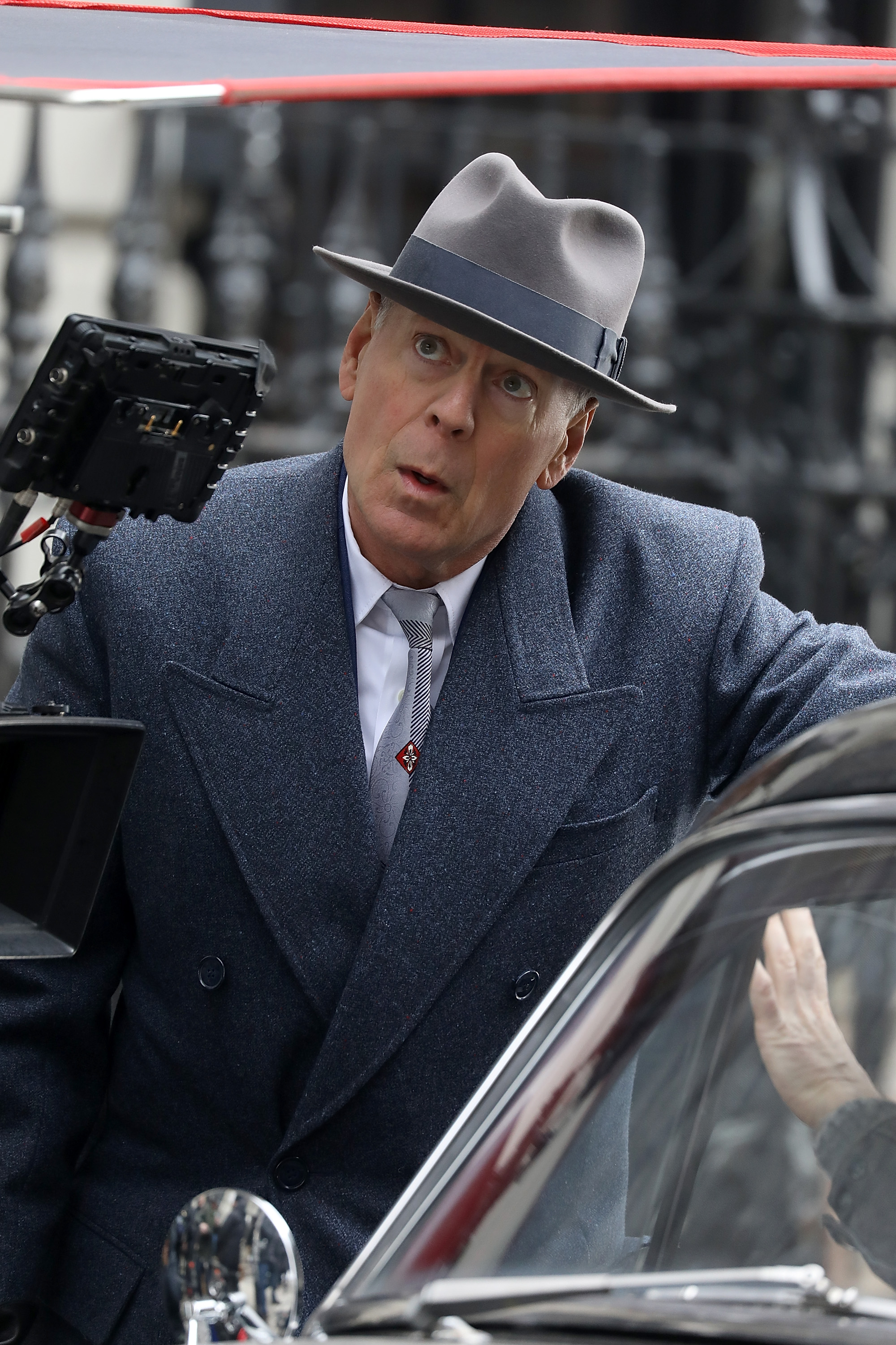 Bruce Willis is seen on the set of "Motherless Brooklyn" movie in New York City, on February 6, 2018 | Source: Getty Images