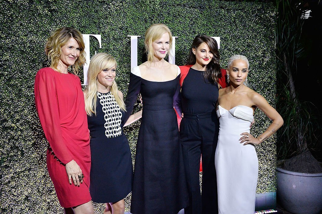 Nicole Kidman stands in the center of fellow "Big Little Lie" actresses during ELLE's Women in Television Celebration in Los Angeles on January 14, 2017 | Photo: Getty Images