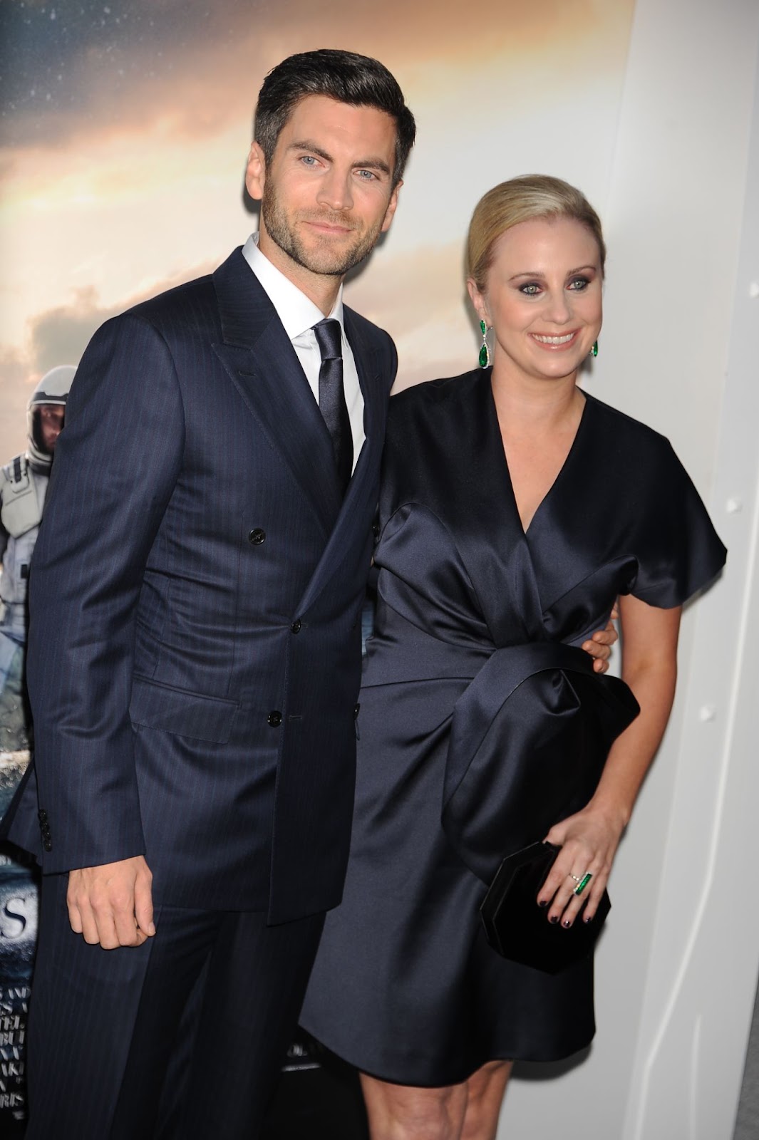 Wes Bentley and his wife at the premiere of "Interstellar" on October 26, 2014, in Hollywood. | Source: Getty Images