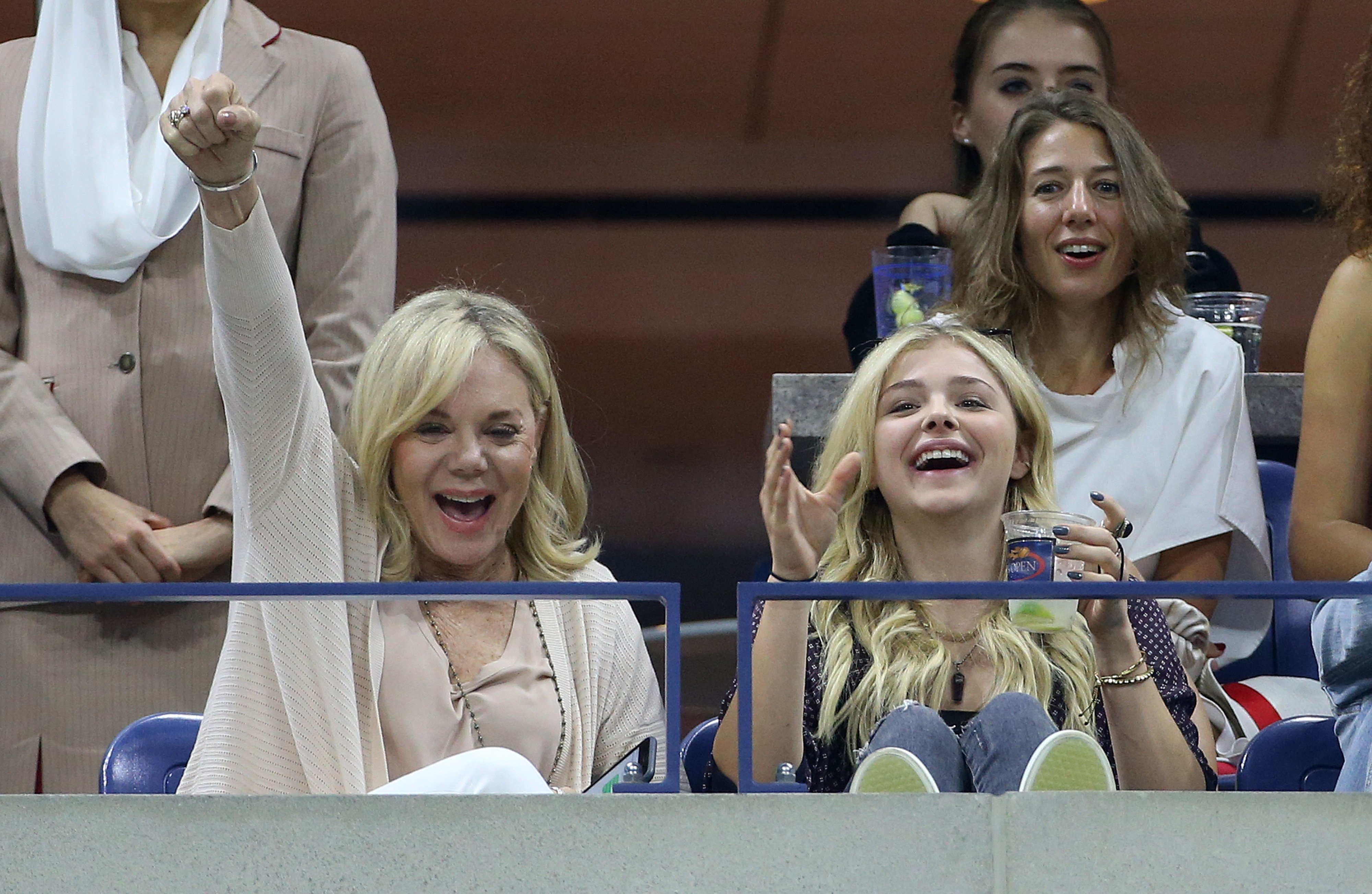 Chloe Grace Moretz and her mother Teri Duke Moretz at the US Open in New York City on September 5, 2015. | Source: Getty Images