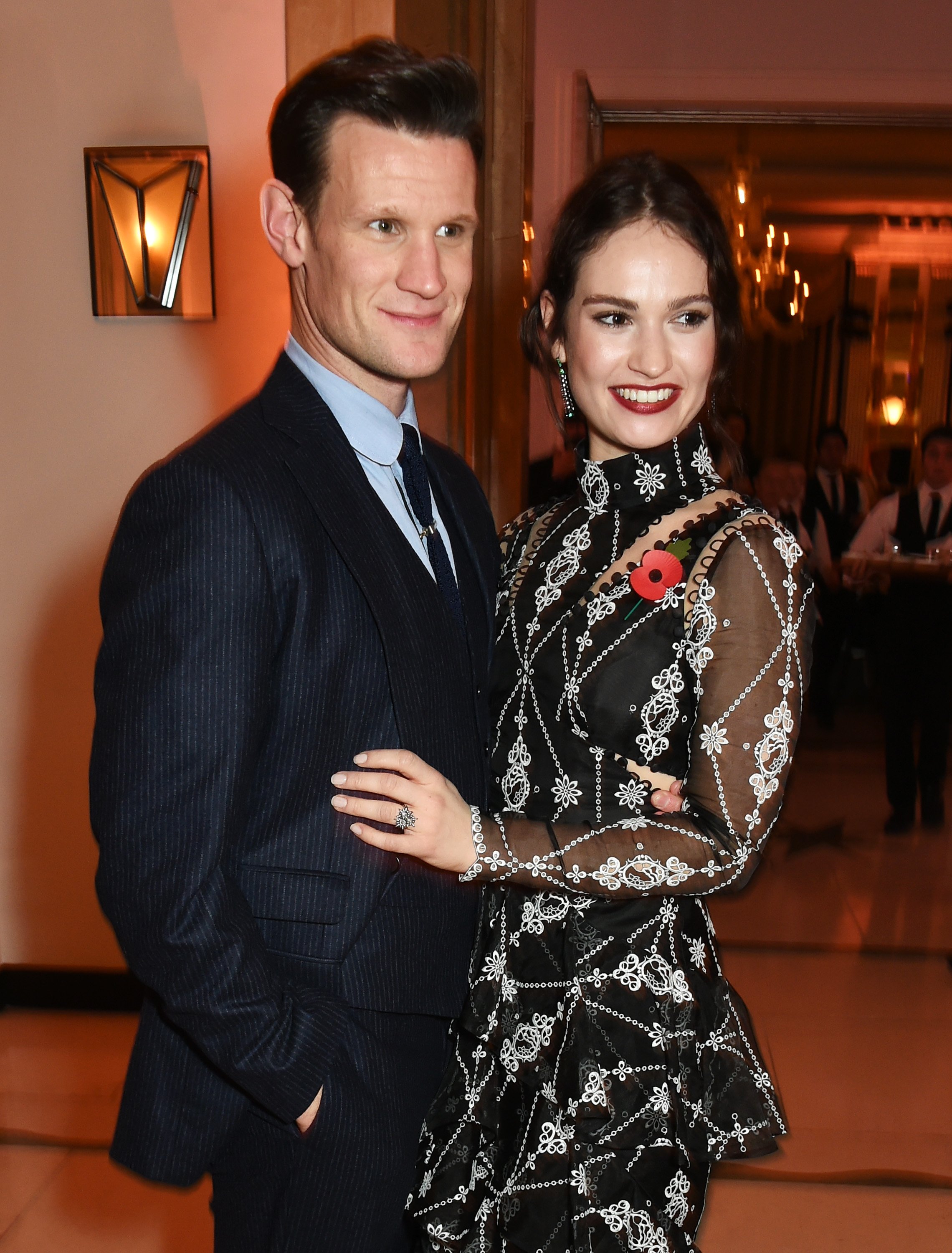 Matt Smith and Lily James attend the Harper's Bazaar Women of the Year Awards 2015, 2015, London, England. | Photo: Getty Images