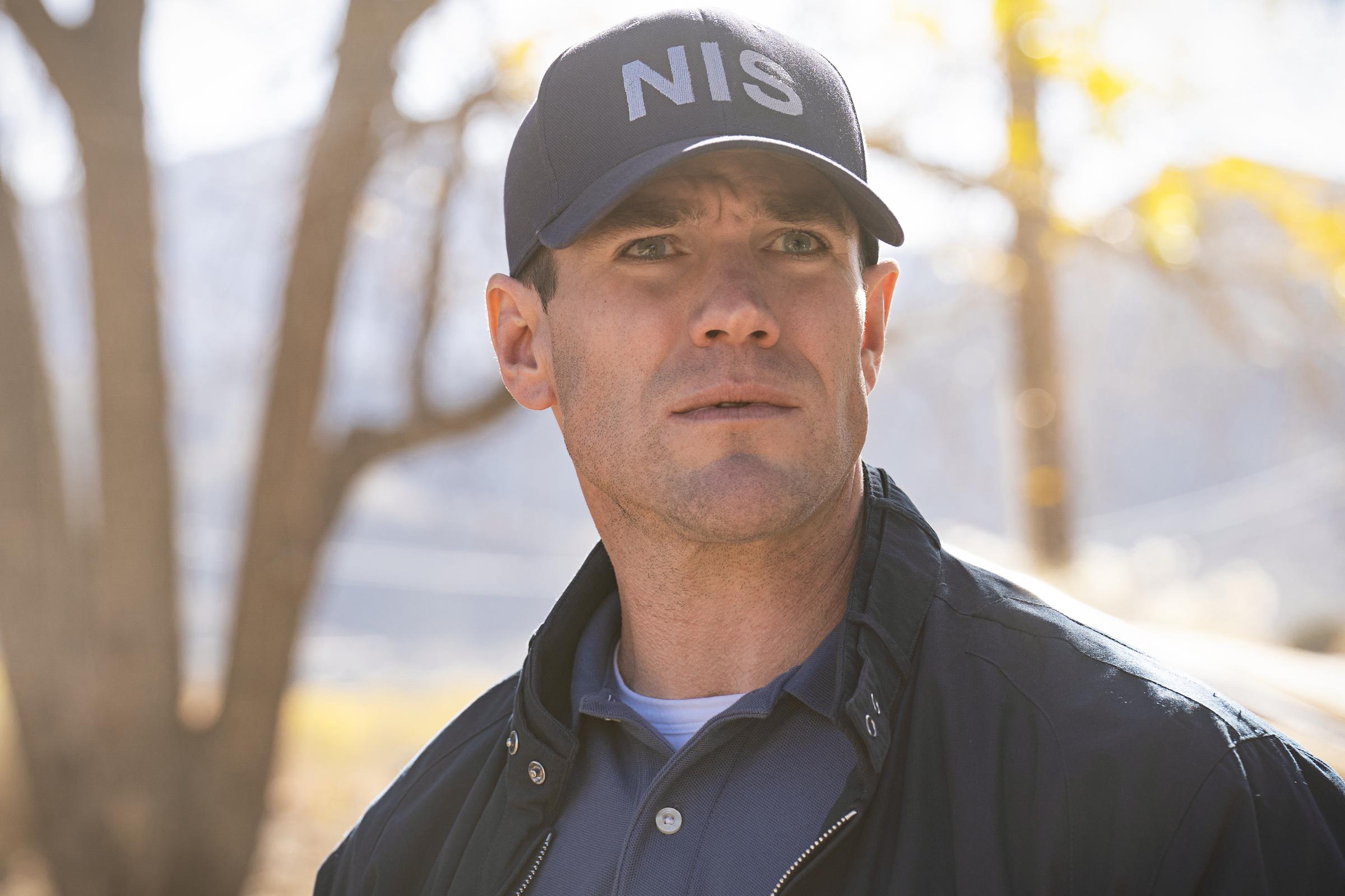 Austin Stowell as Leroy Jethro Gibbs on the set of "NCIS: Origins" in 2025. | Source: Getty Images
