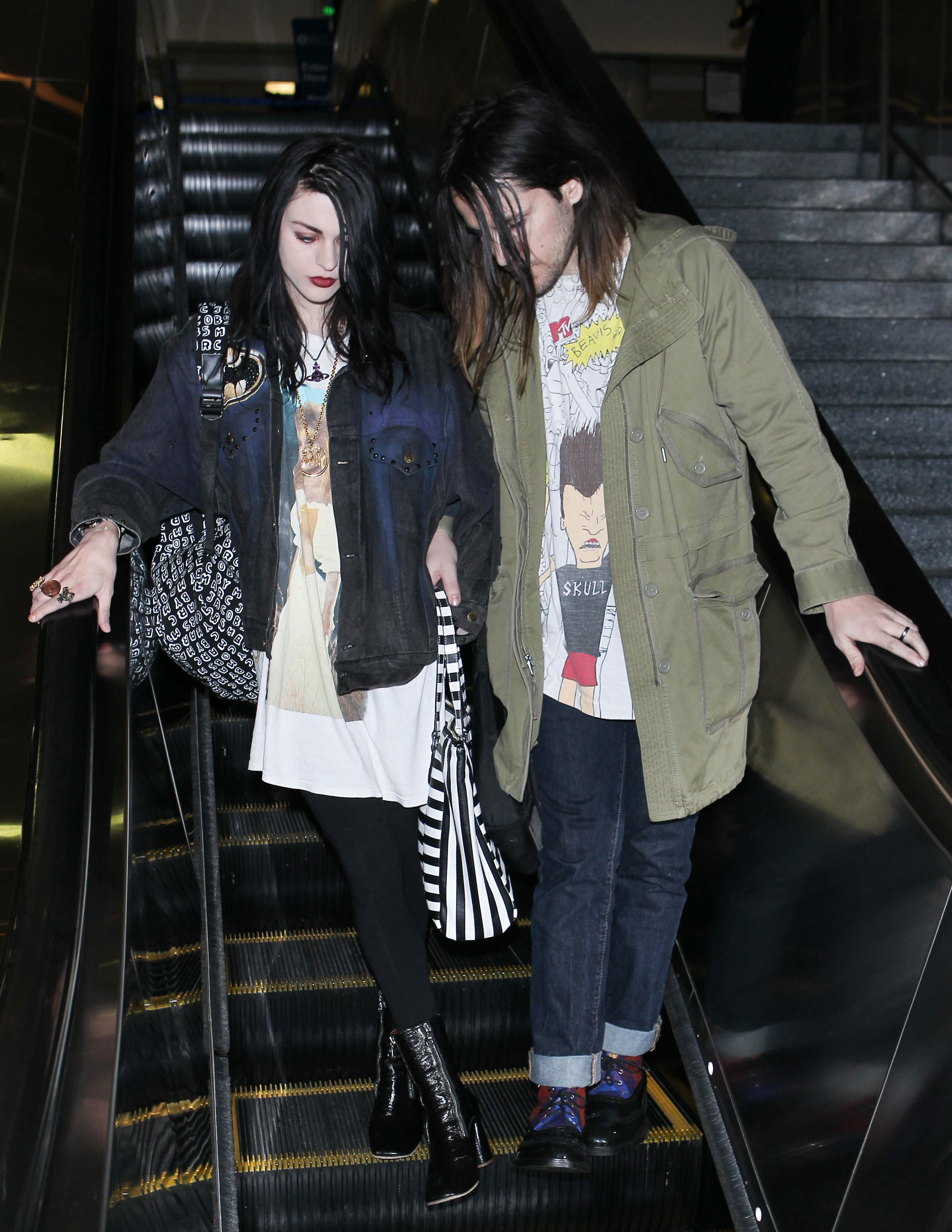 Frances Bean Cobain and Isaiah Silva spotted in Los Angeles, California on January 26, 2015 | Source: Getty Images