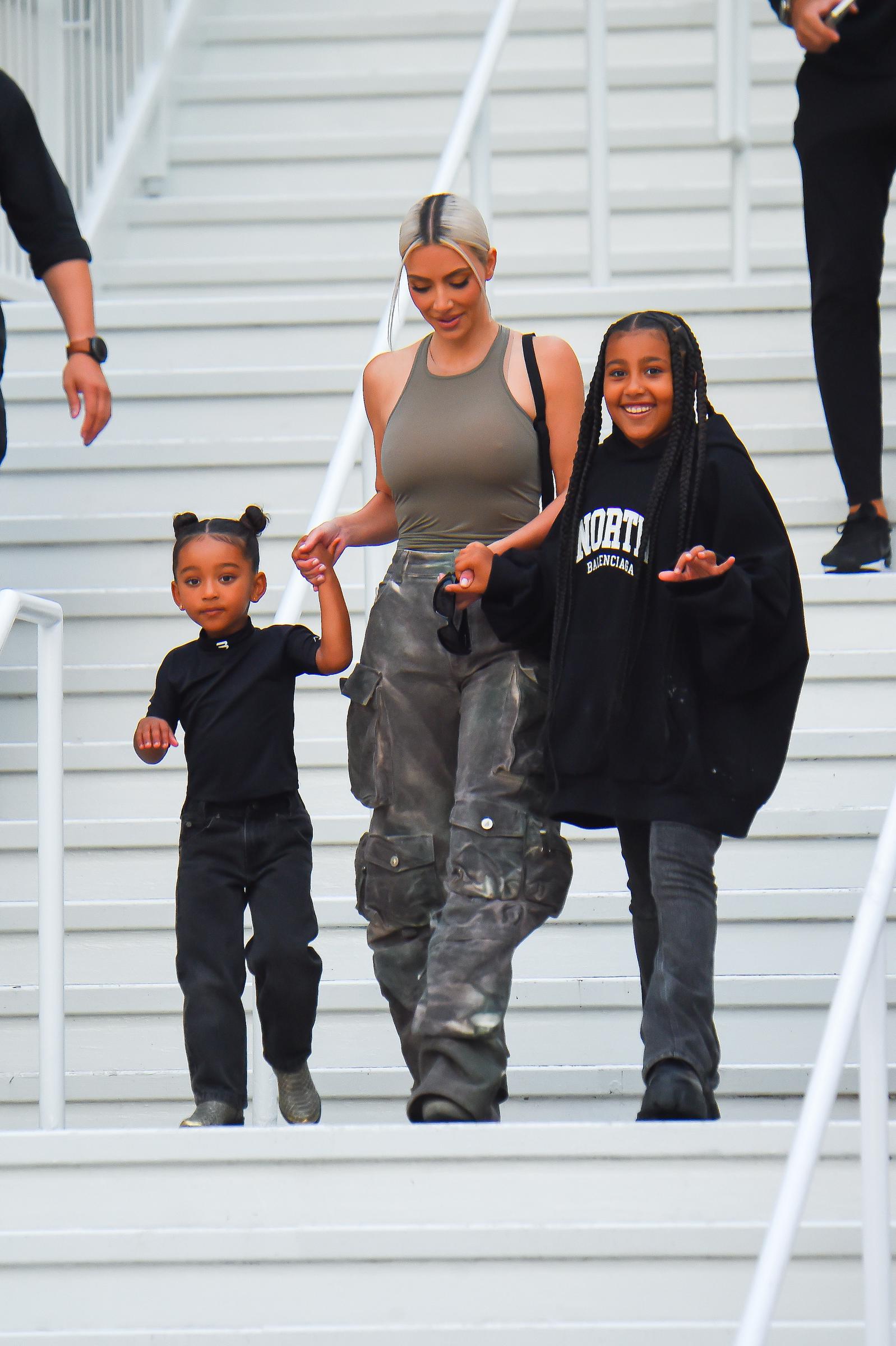 Kim Kardashian with Chicago and North West at the American Dream Mall and Amusement Park on July 12, 2022, in East Rutherford, New Jersey. | Source: Getty Images