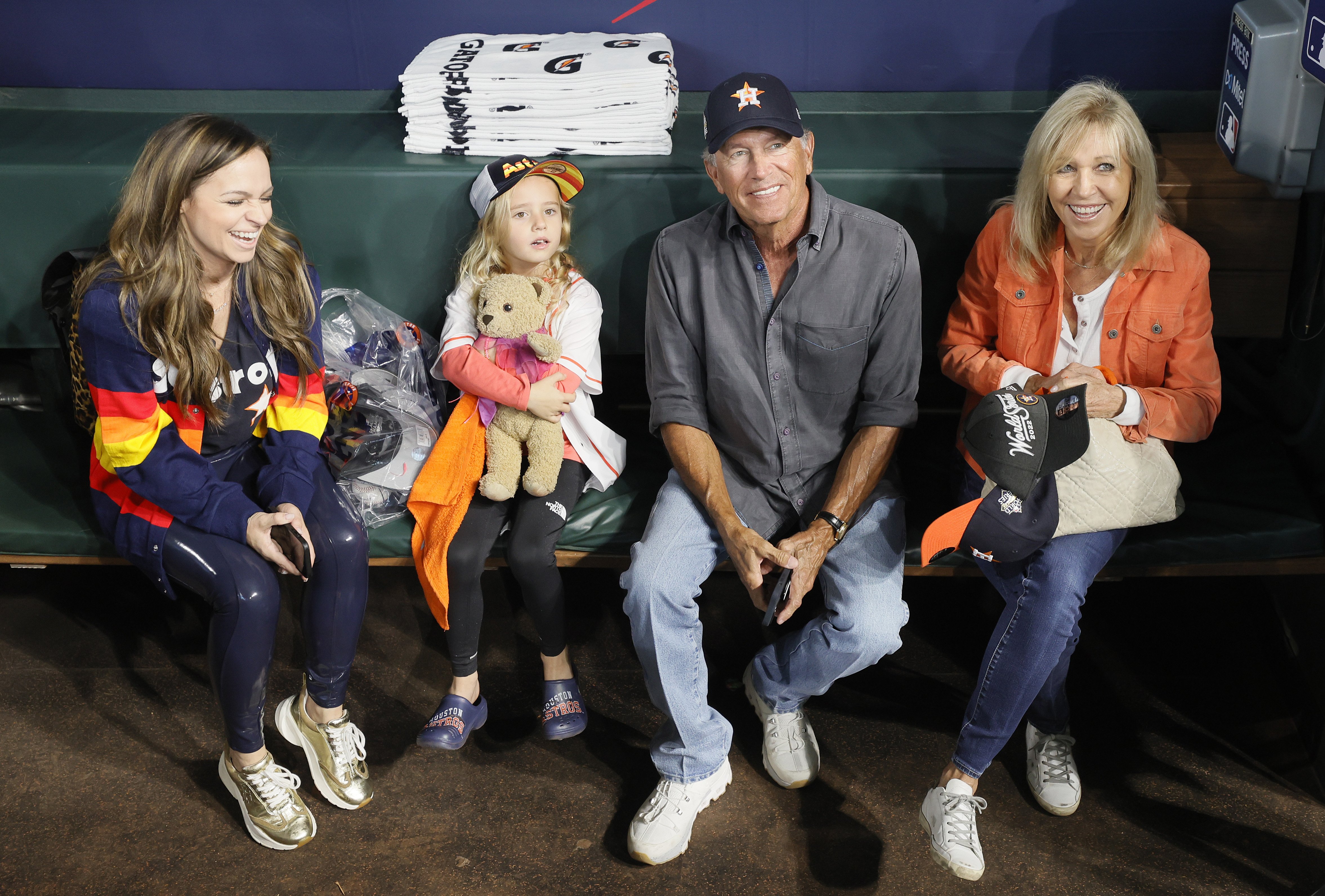 George Strait pictured with his family prior to Game Six of the 2022 World Series at Minute Maid Park on November 5, 2022 in Houston, Texas ┃Source: Getty Images
