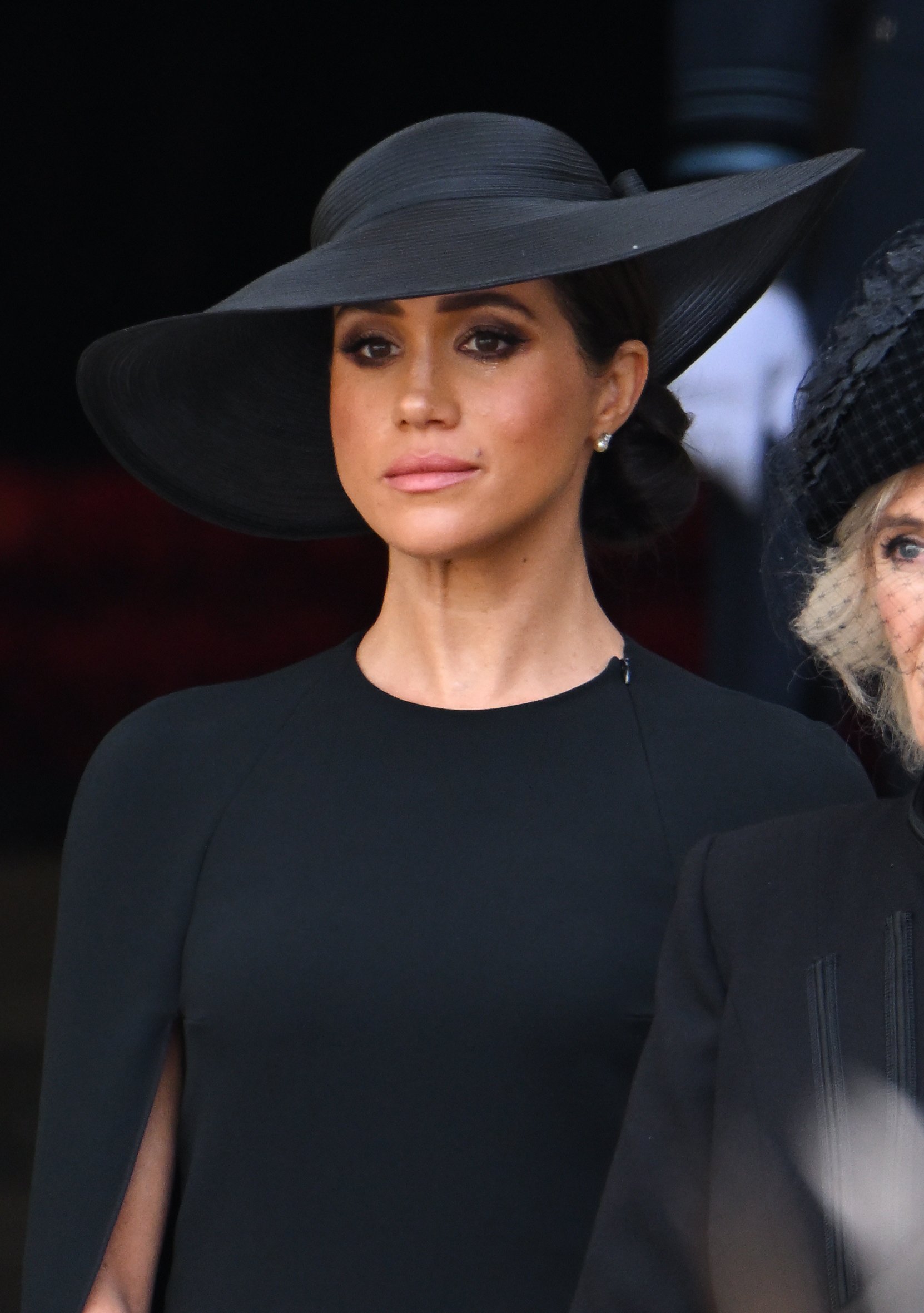 Meghan Markle pictured during the state funeral of Queen Elizabeth II at Westminster Abbey on September 19, 2022 in London, England | Source: Getty Images