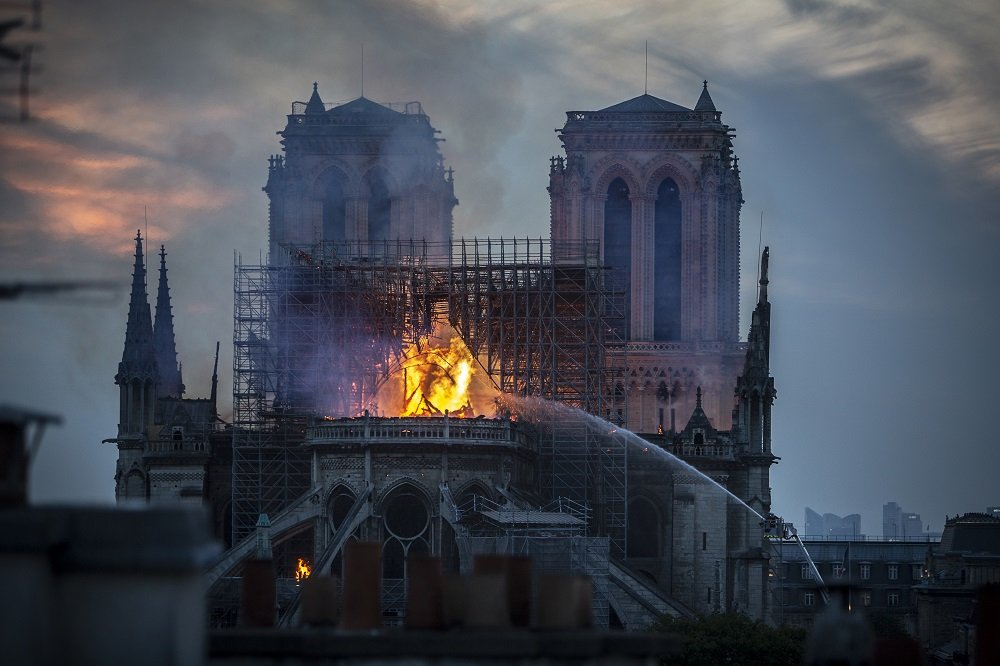 Incendio de Notre Dame de Paris, 15 de abril de 2019. | Imagen: Getty Images/GlobalImagesUkraine