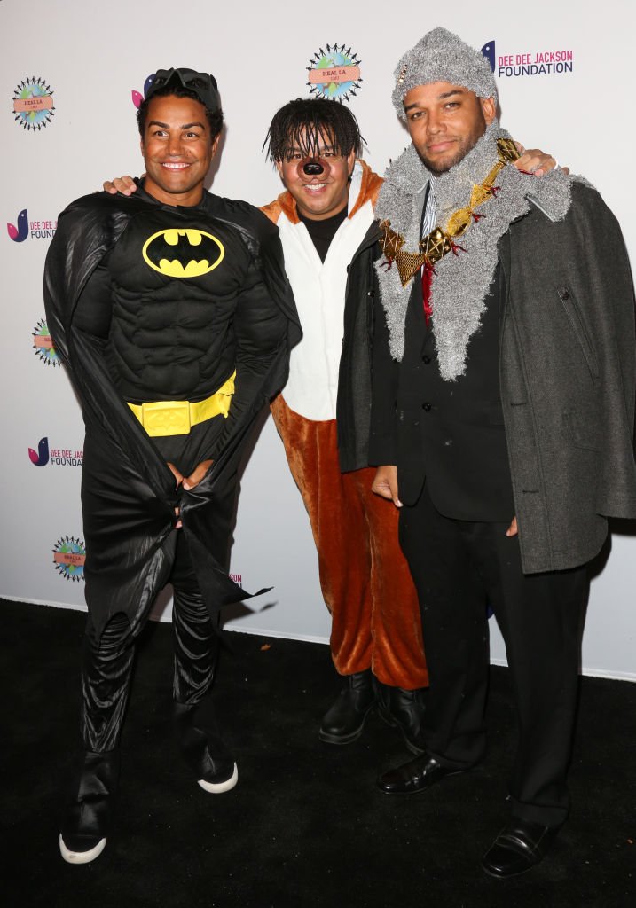 TJ Jackson, Taj Jackson and Taryll Jackson attending the 3rd annual Dee Dee Jackson Foundation's Costume For A Cause at the Jackson Family Home on October 26, 2018 in Encino, California. | Source: Getty