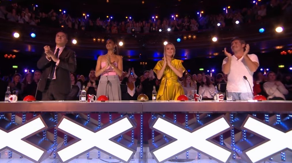 Judges on "Britain's Got Talent" giving a standing ovation after Kerr James' performance in May 2019 | Photo: YouTube/ Britain's Got Talent