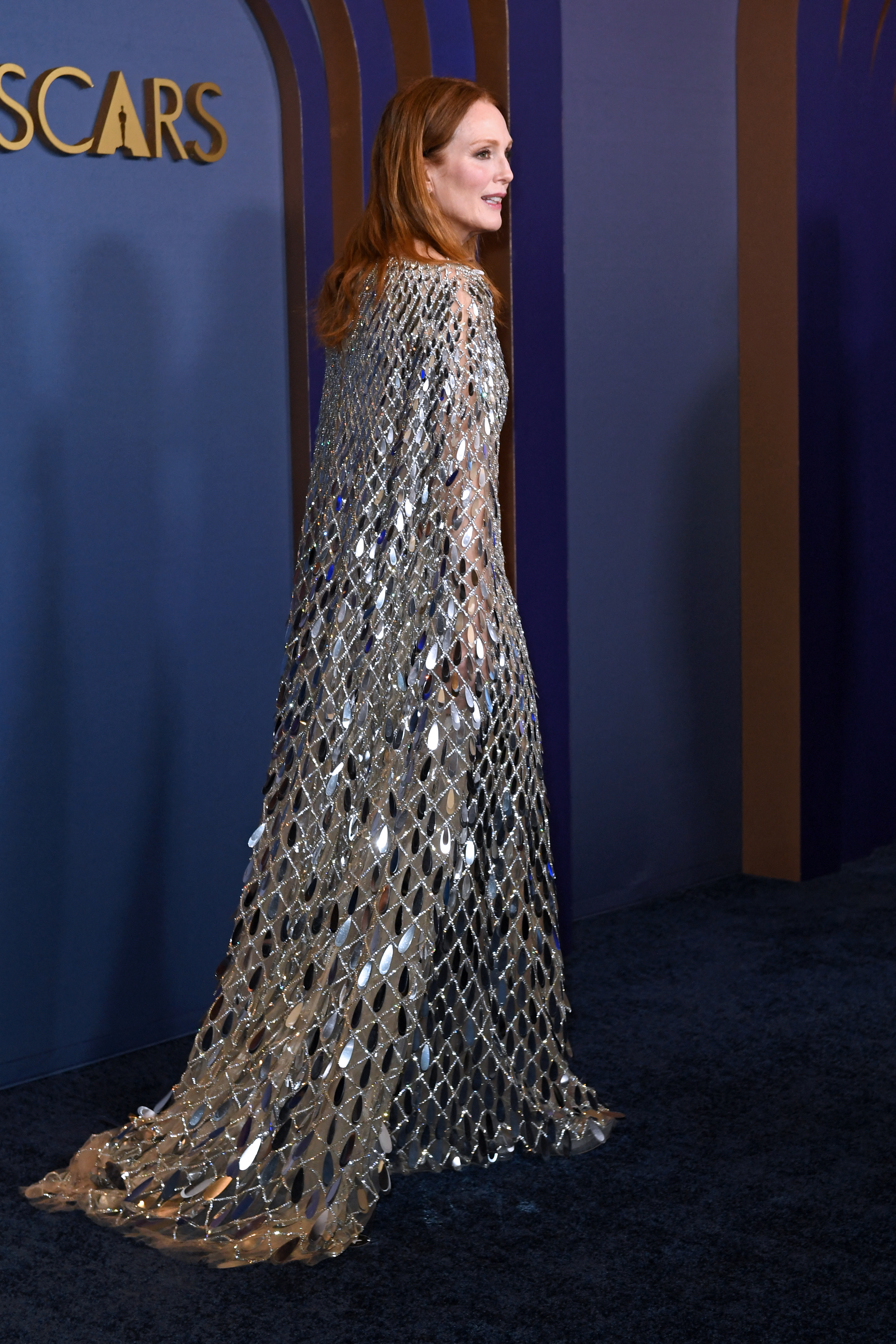 Julianne Moore at the Academy of Motion Picture Arts and Sciences' 14th Annual Governors Awards in Los Angeles on January 9, 2024. | Source: Getty Images