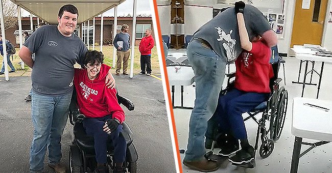 Schüler spart sein Geld und kauft seinem Freund einen Rollstuhl. | Quelle: Youtube.com/USA TODAY