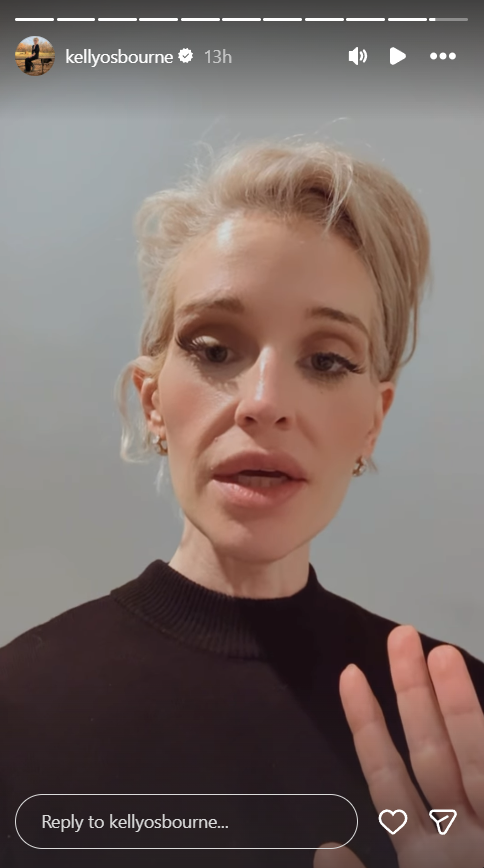 A screengrab of Kelly Osbourne's Stories post, dated on 10 December 2025. | Source: Instagram/kellyosbourne